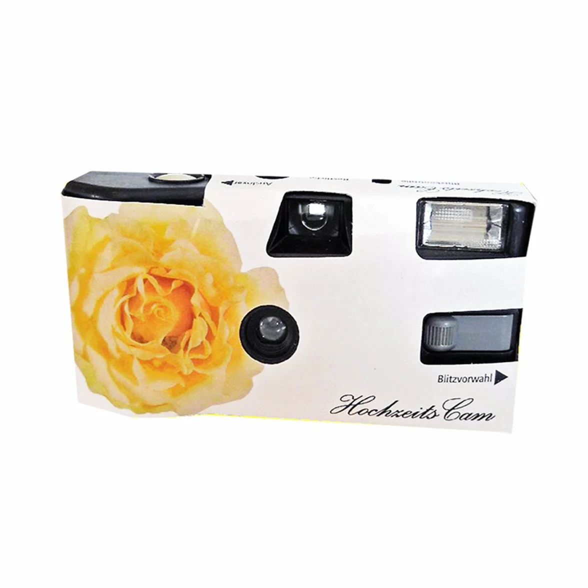 Telecamera per matrimonio "Rosa bianca", confezione da 10 fotocamere usa e getta con flash (27 An. 400 ASA)