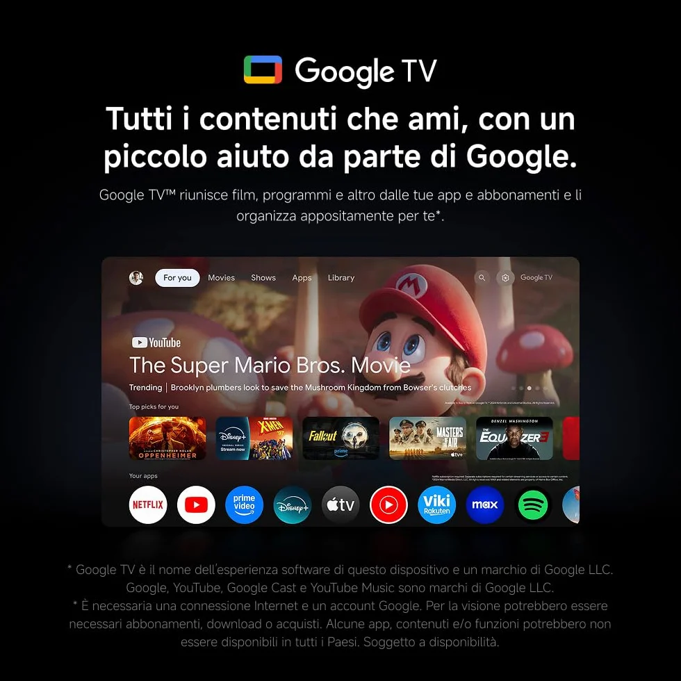 Xiaomi L1 Proiettore Intelligente 1080P con Google TV & Netflix, Proiettore Portatile Home Cinema, Autofocus & Keystone, HDR10/HLG, Schermo 120", WiFi 5G Bluetooth, Audio Dolby