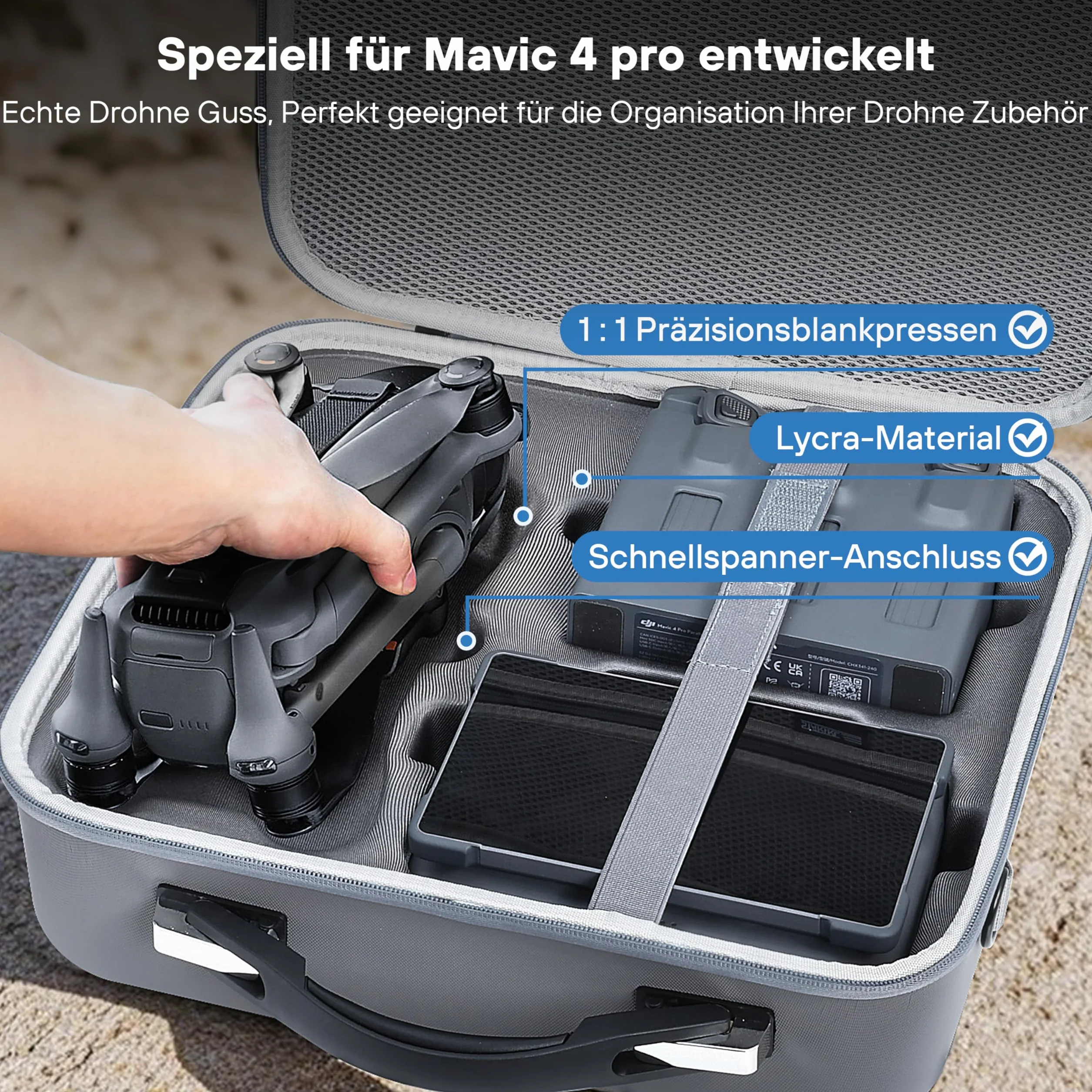 STARTRC PHOTO Mavic 4 Pro, custodia in poliuretano per DJI Mavic 4 Pro Fly More Combo con controller RC Pro 2, contenitore da viaggio per accessori DJI Mavic 4 Pro