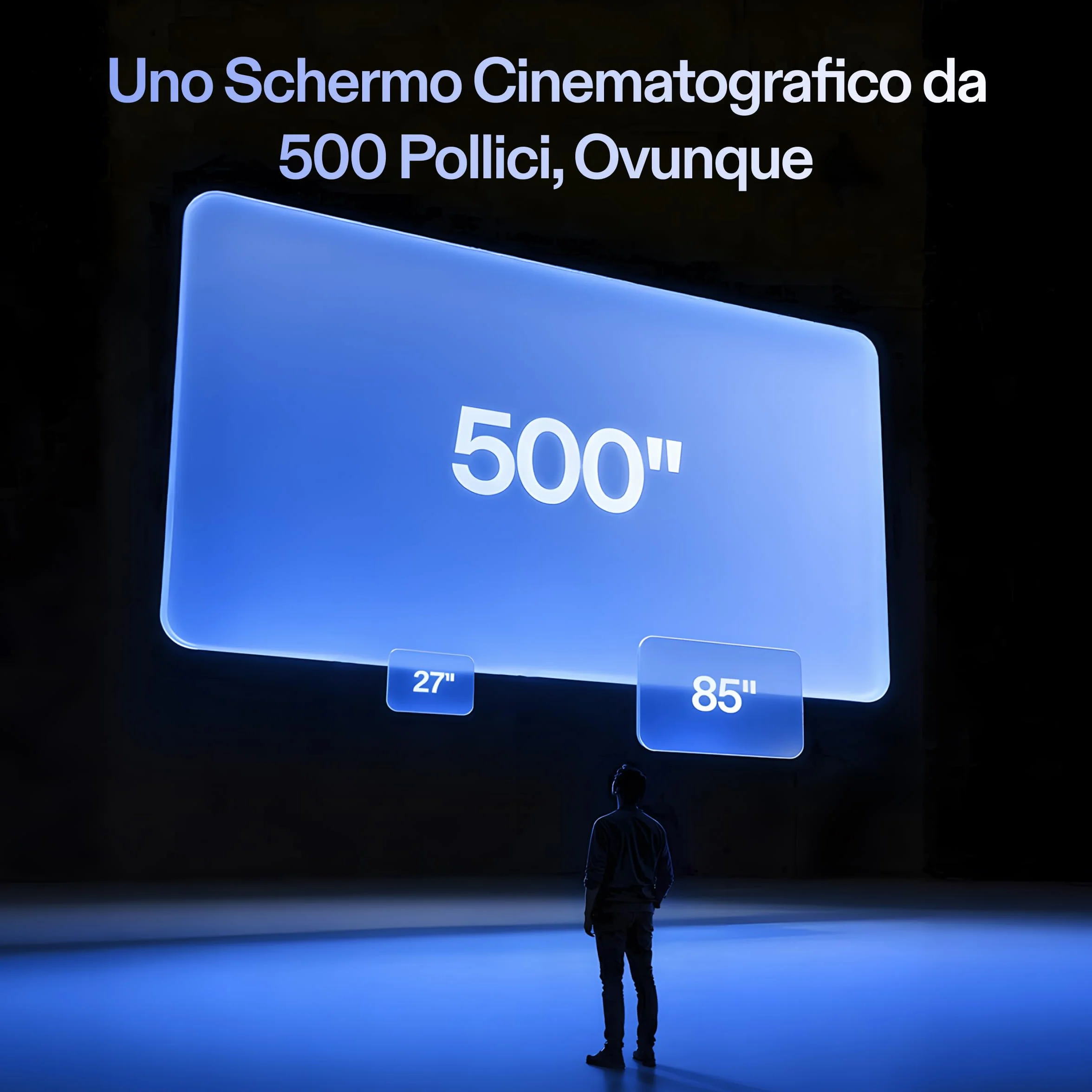 XREAL 1S Occhiali AR, Schermo Virtuale da 500", Occhiali Intelligenti con FOV 52°, 3DoF Nativo, REAL 3D, Chip X1, Compatibili con Tutti i Dispositivi USB-C DP iPhone 17/16/15 Cobalt