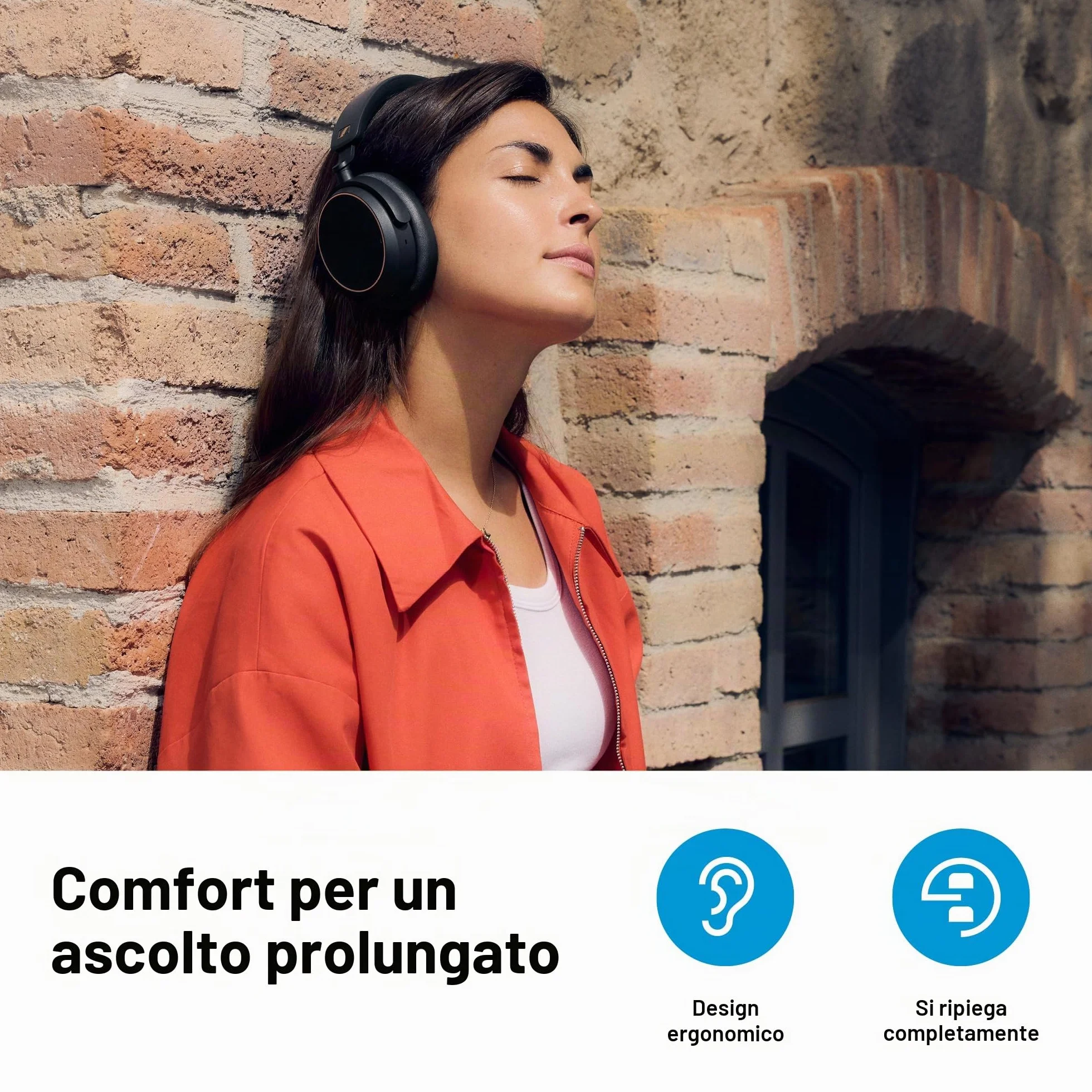 Sennheiser ACCENTUM Wireless Special Edition Cuffie Bluetooth ANC ibrido 50 ore autonomia Nero Rame