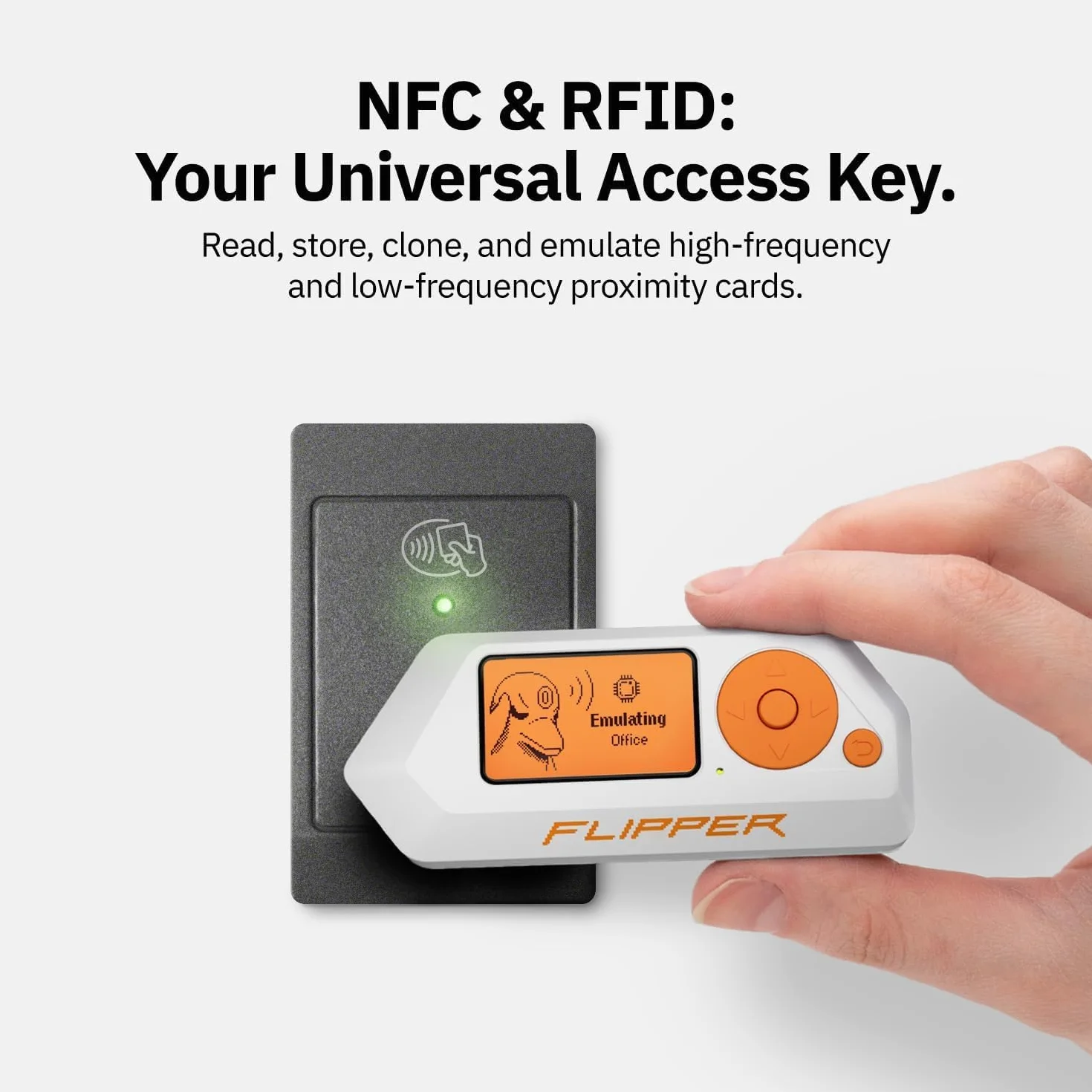 Flipper Zero — dispositivo multi-tool open source personalizzabile con RFID + NFC, infrarossi ed esplorazione segnali wireless per appassionati di tecnologia, bianco