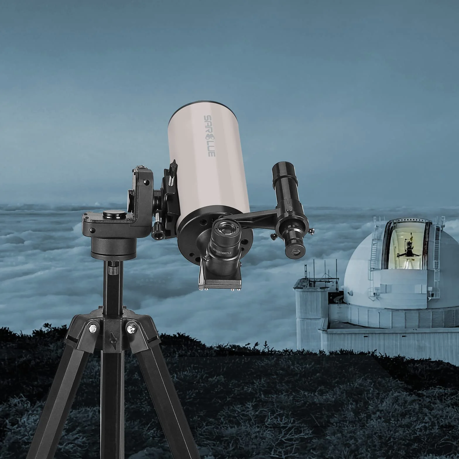 Mak70 telescopio Maksutov-Cassegrain per adulti e bambini, f=1000 mm, obiettivo 70 mm, telescopio astronomico principianti con treppiede gimbal slow motion