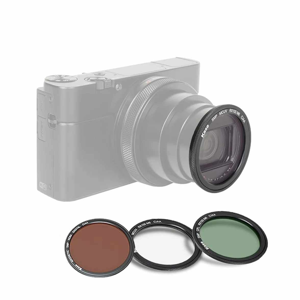 KASE Wolverine - Kit filtro magnetico UV/CPL/ND64 per Sony ZV-1, RX100 Series/Ricoh GR II III, filtro polarizzatore ND a densità neutra per accessori per fotocamere ZV1 RX100 VII VI V III II