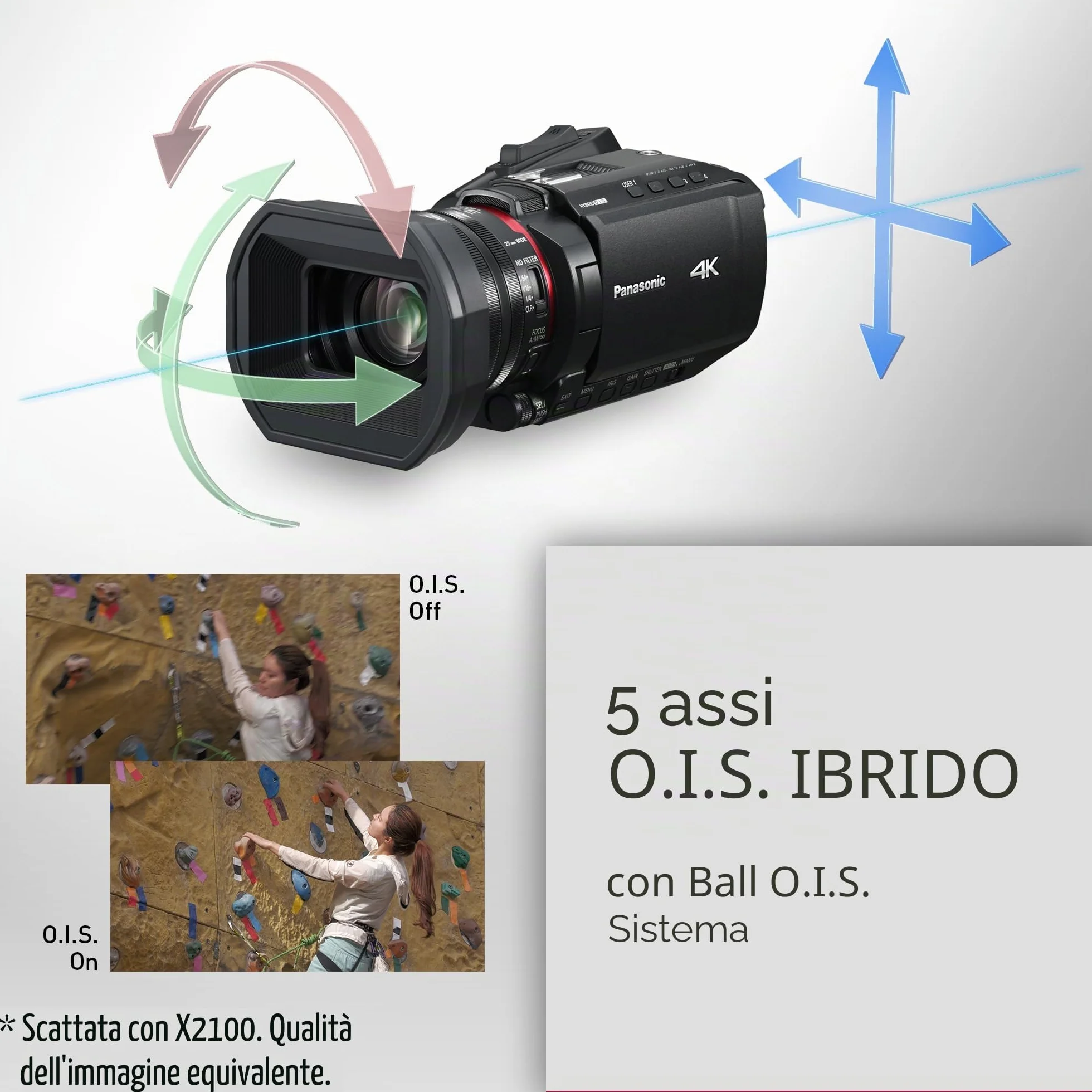 Panasonic HC-X1200E Videocamera Palmare 4K 60p con Obiettivo Grandangolare da 25 mm, Zoom Ottico 24x, OIS Ibrido a 5 Assi, USB PD, Nero