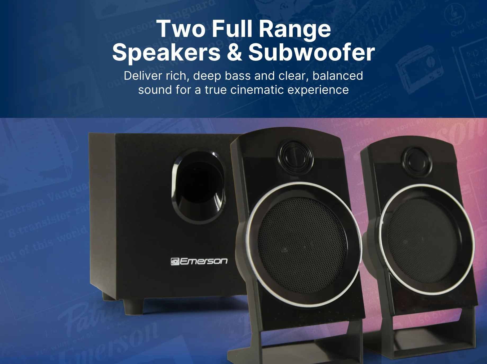 Emerson ED-8050 2,1 canali Home Theater lettore DVD e altoparlante surround sistema audio