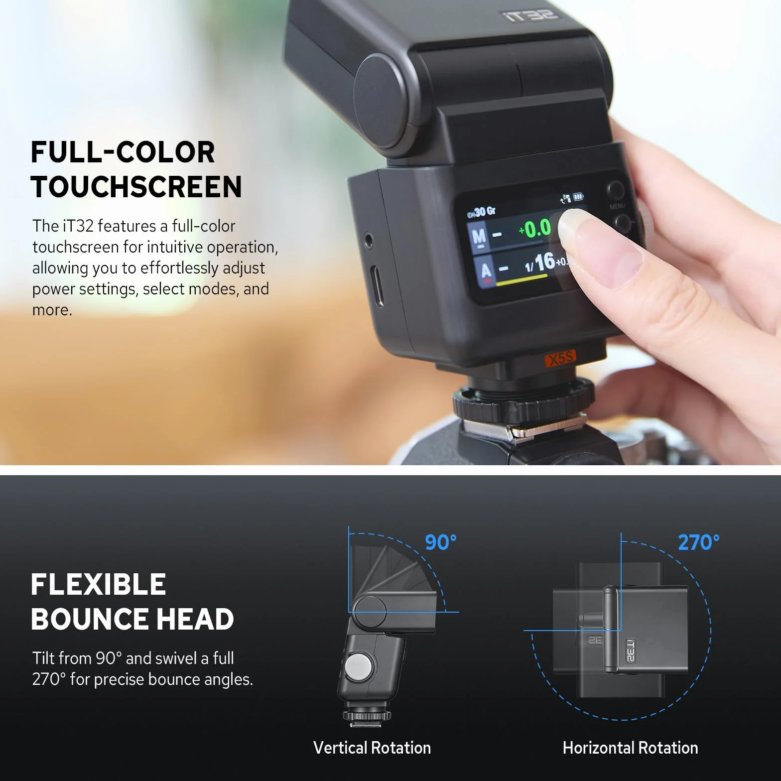 Godox iT32 Camera Flash Kit Sony 2.4G TTL HSS Magnetic Hotshoe Trigger