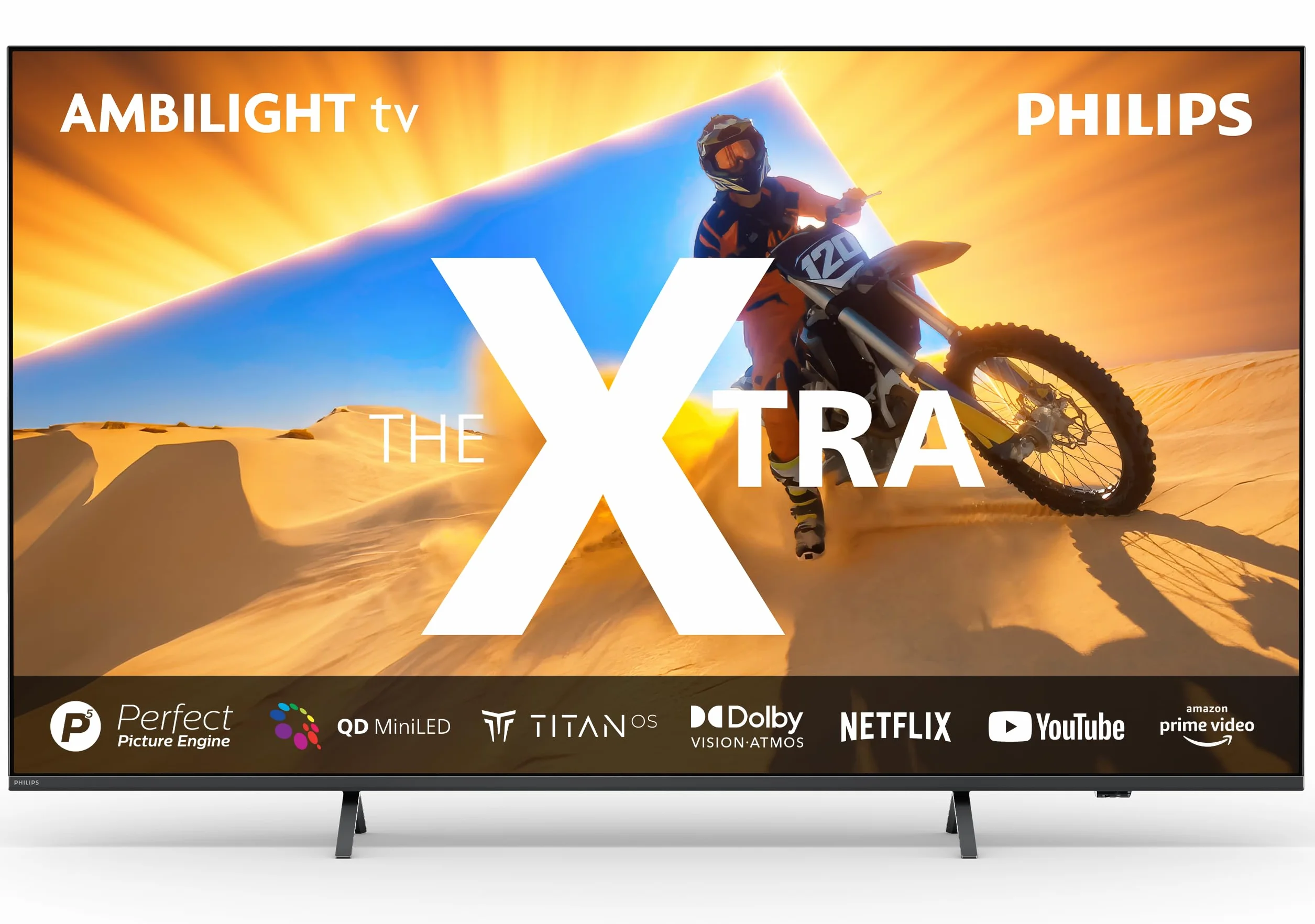 Philips Ambilight Xtra 65PML9019 4K Quantum Dot MiniLED Smart TV - Display 65’’ con processore P5 Perfect Picture Ultra HD, Titan OS, Dolby Vision e Dolby Atmos Sound - Grigio Antracite