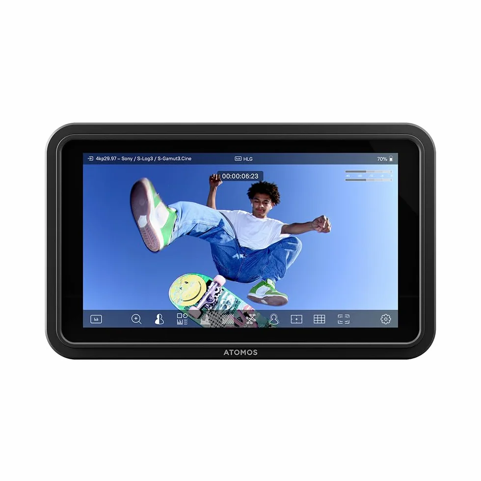 Atomos Shinobi Go 5" 1500 Nit HDR Monitor - 5 pollici touch screen, ingresso HDMI 1.4, precisione del colore professionale, soluzione ideale per monitoraggio esterno e fotocamera
