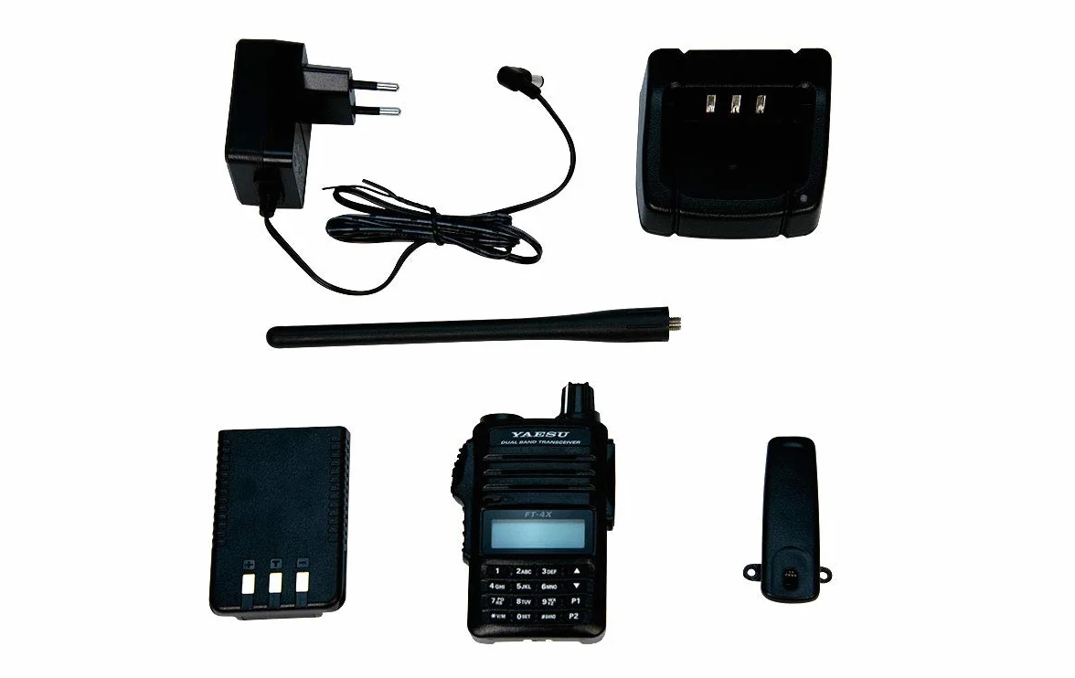 Yaesu - FT4XE, Walkie talkie bibanda VHF/UHF, 144-440 MHz, auricolare PIN19M