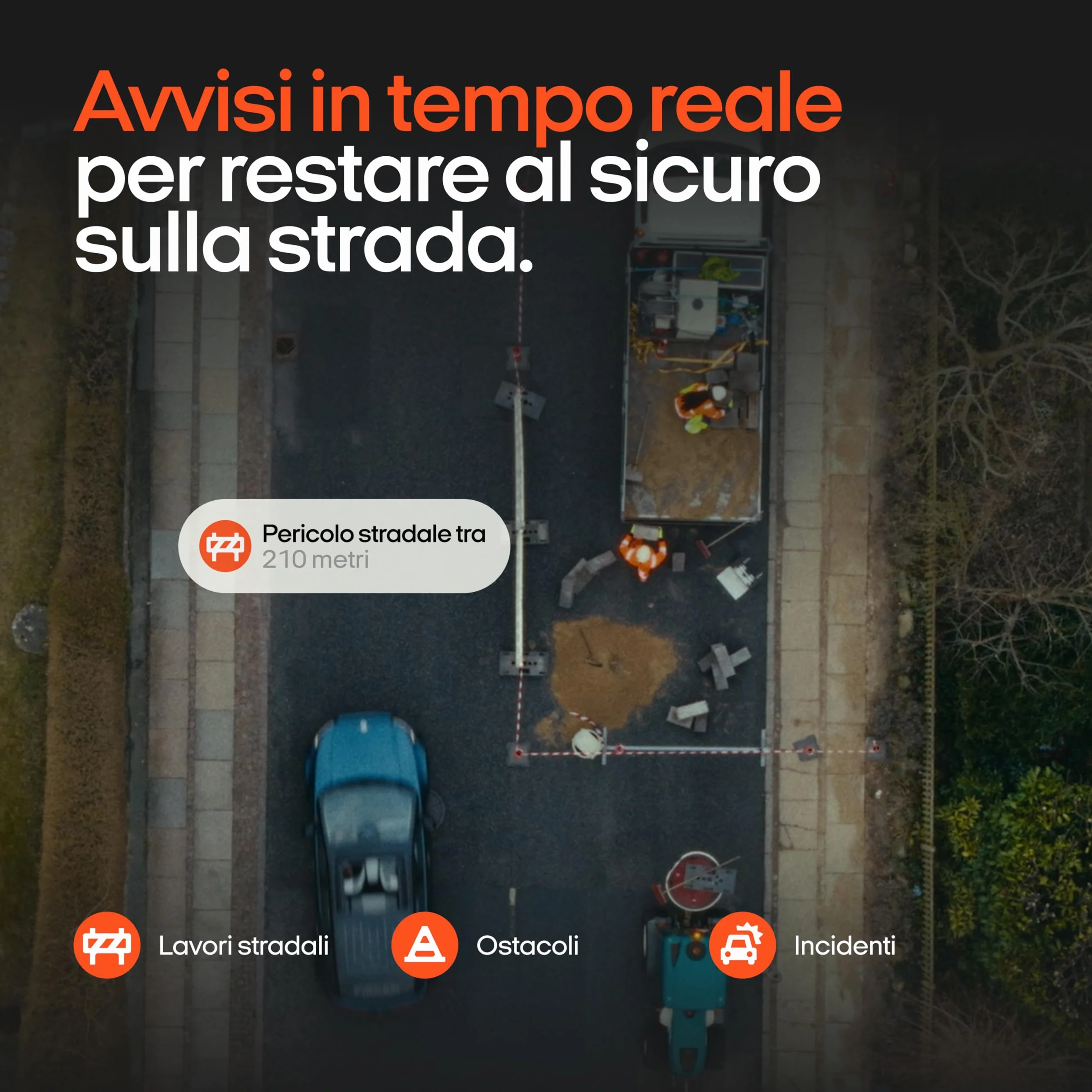 OOONO Co-Driver 1 rilevatore autovelox nero – avvisi autovelox e pericoli in tempo reale, senza abbonamento, batteria al litio 3 V, compatibile Apple CarPlay e Android Auto