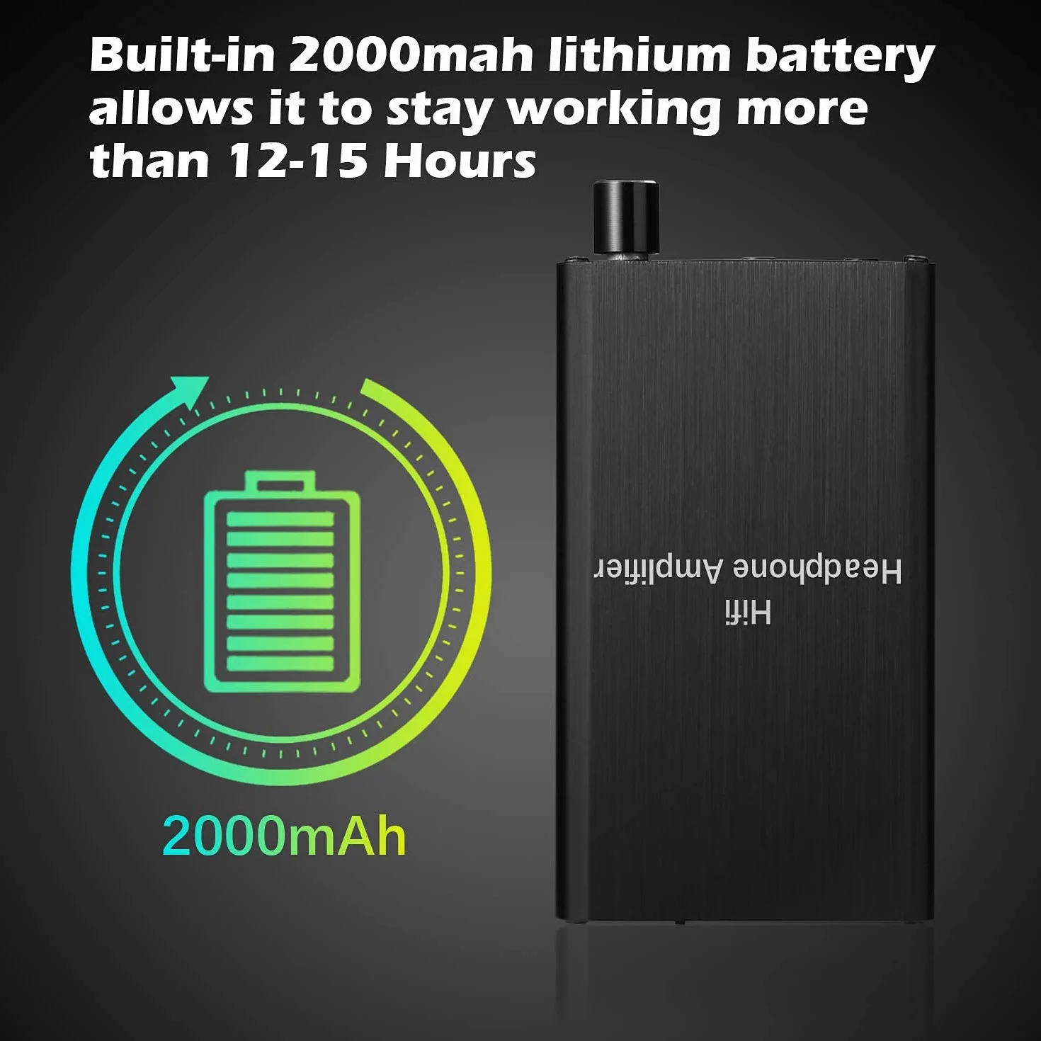 MYPIN Amplificatore per cuffie HiFi, amplificatore per cuffie audio portatile da 3,5 mm supporta impedenza 16-300 con batteria al litio e componenti per MP3 / MP4 / telefoni/lettori digitali