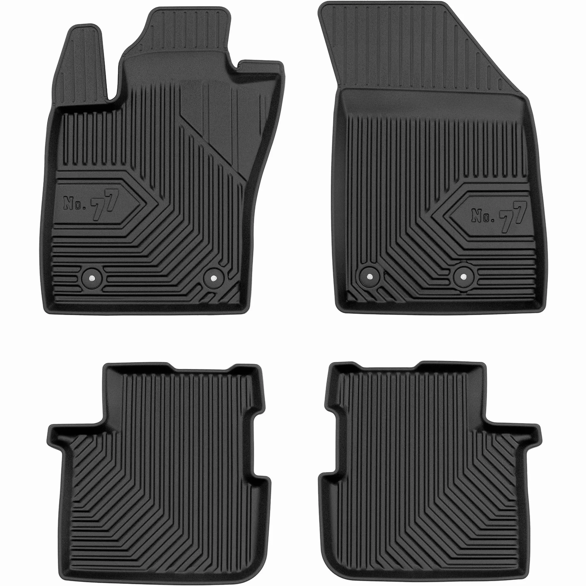 MOTOS Tappetini in gomma per auto adatto per Fiat Tipo dal 2015 Migliorate il vostro comfort di viaggio con il tappetino antiscivolo per auto No.77