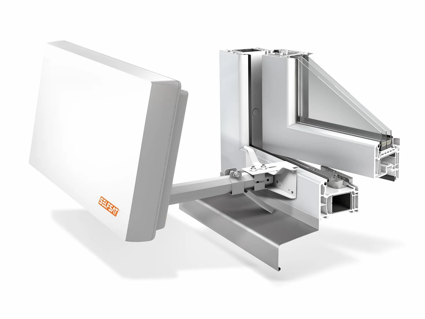 Selfsat H22D + UHD 4K, antenna singola con supporto multifunzione