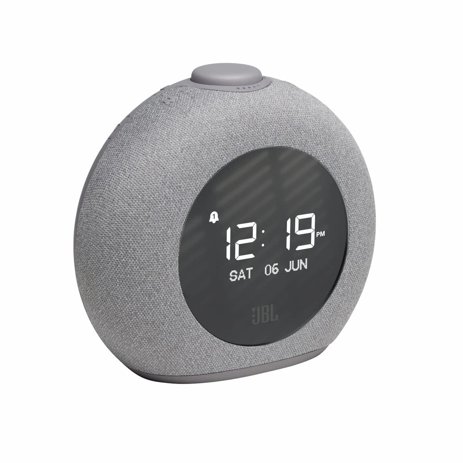 JBL Horizon 2 DAB Radiosveglia Digitale, Cassa Altoparlante Wireless Bluetooth con Radio DAB-DAB+ e FM, Luce LED Ambiente, Display LCD, 2 Porte USB per Ricarica di Dispositivi, Grigio