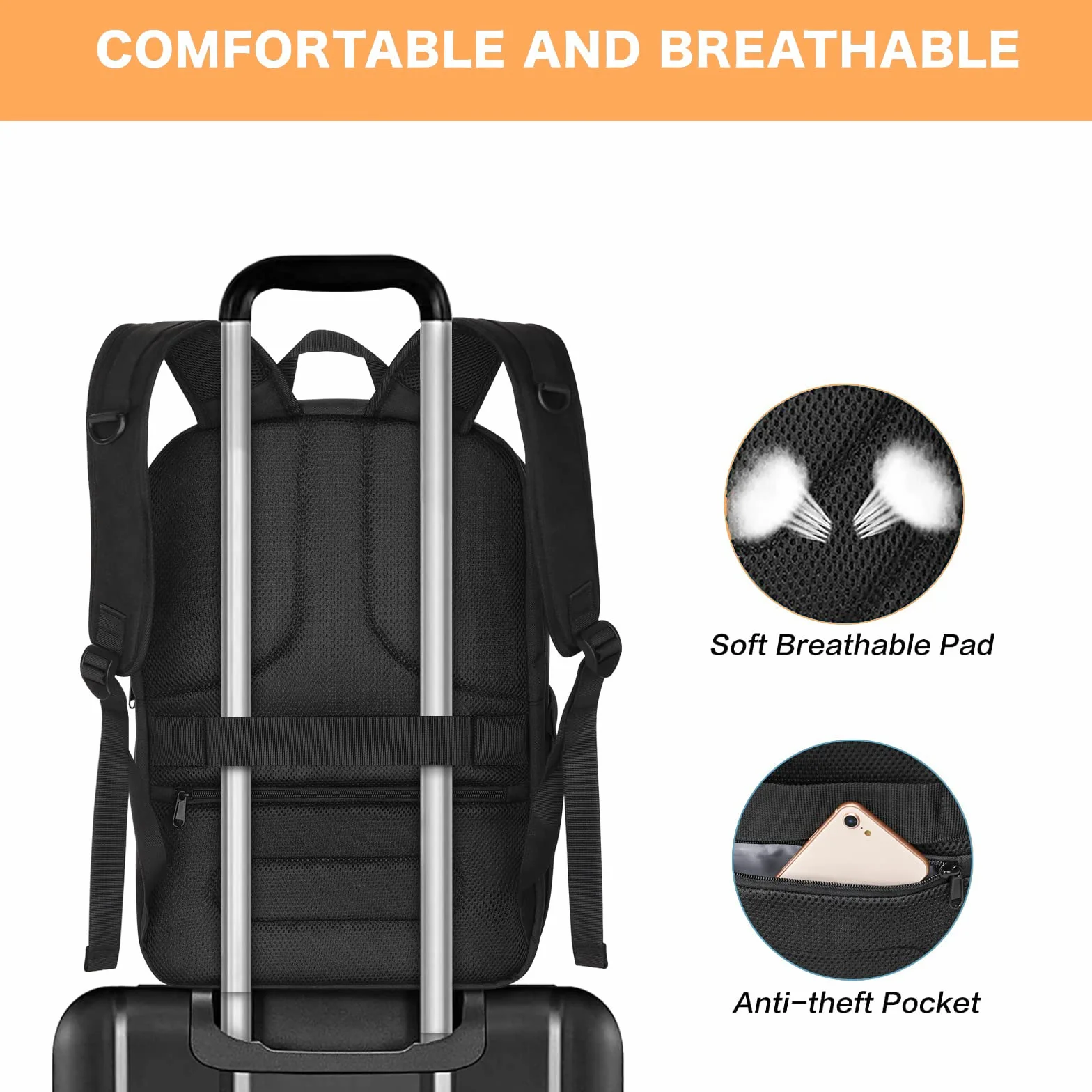 MOSISO Zaino Fotografico,Borsa Fotocamera DSLR/SLR/Mirrorless Waterproof Guscio Hard Geometric Simmetrico con Tripod Holder&Scomparto Laptop 15-16 Pollici Compatibile con Canon/Nikon,Nero