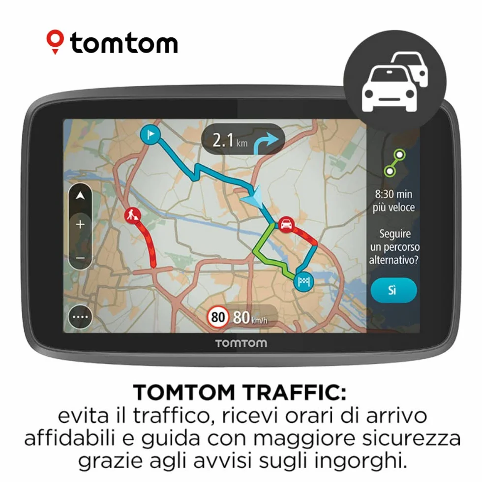 TomTom Navigatore per Camion, Autobus, Furgone GO Professional 620 (6 pollici, Limitazioni di Altezza e Peso, Info Traffico e Autovelox in Tempo Reale, Aggiornamenti WiFi, Mappe Europa)
