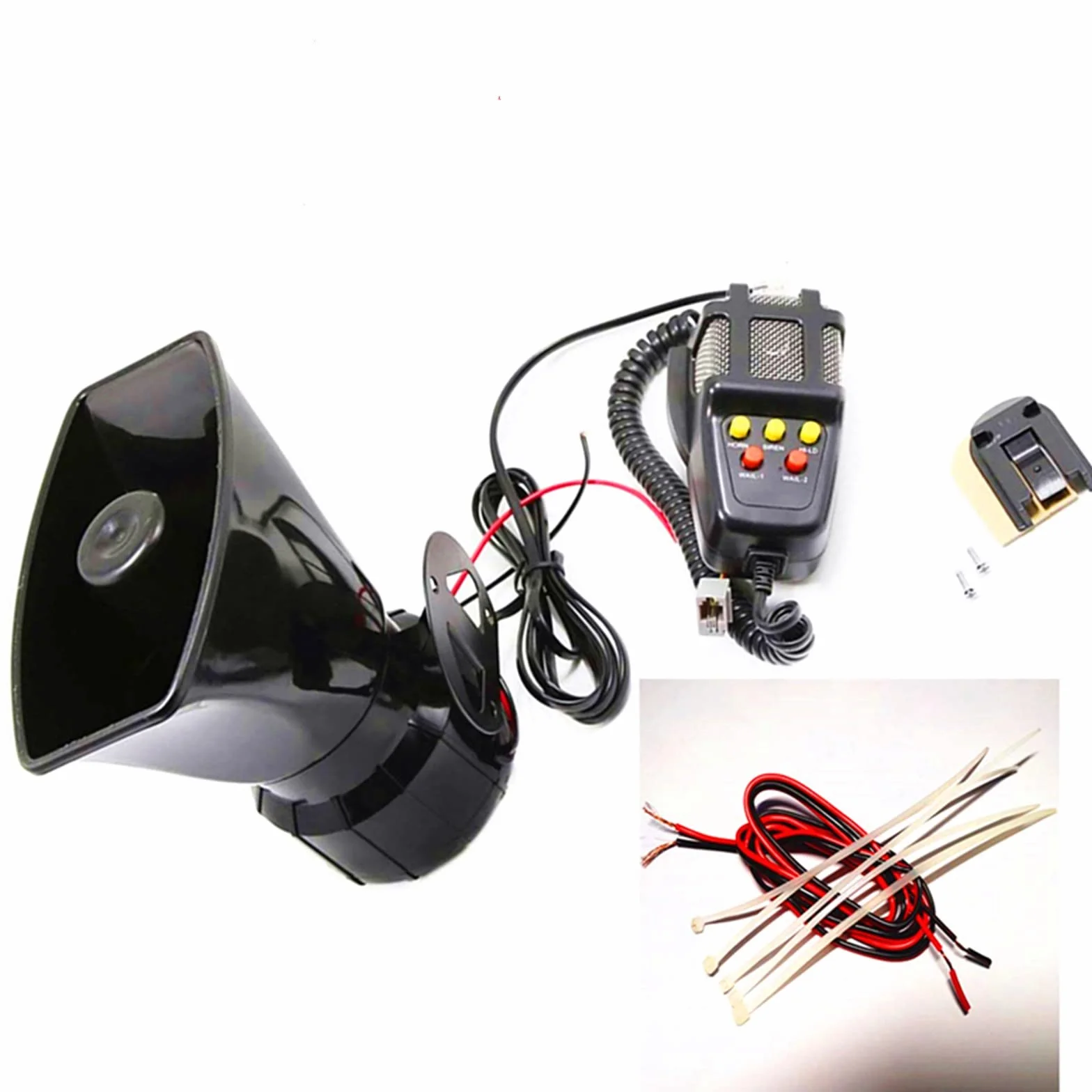 Avvisatore acustico per auto Megafono 130DB Altoparlante Sirena 12V Car Truck Barca SUV