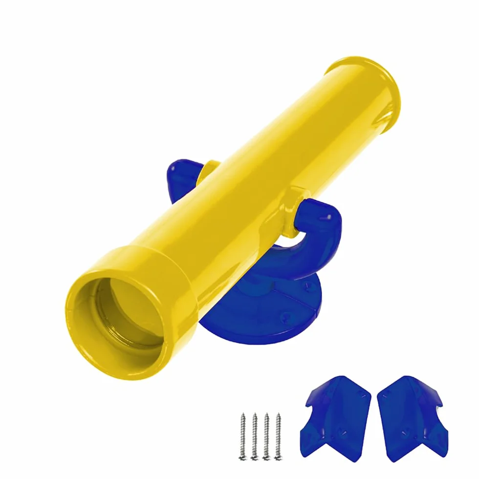 WICKEY Giocattolo telescopico per bambini per esploratori avventurosi: divertimento nel proprio giardino con binocolo in plastica girevole e design resistente alle intemperie