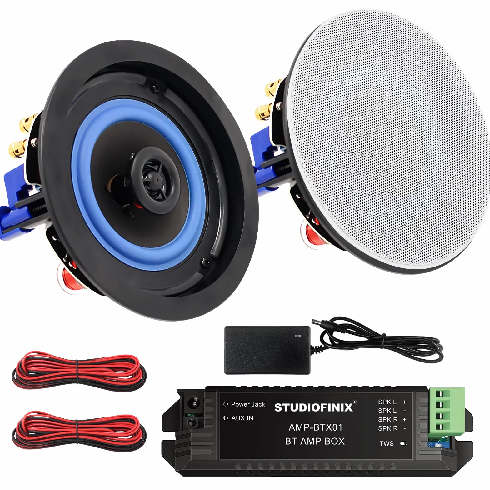 STUDIOFINIX altoparlanti da soffitto Bluetooth 2 vie incasso interni esterni 1 paio