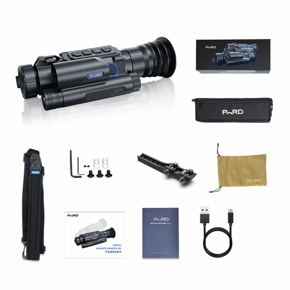 PARD Mirino per visione notturna, visione notturna per caccia con IR 850 nm 940 nm, visione notturna monoculare per caccia, sorveglianza, osservazione di animali, NV008SP2-LRF