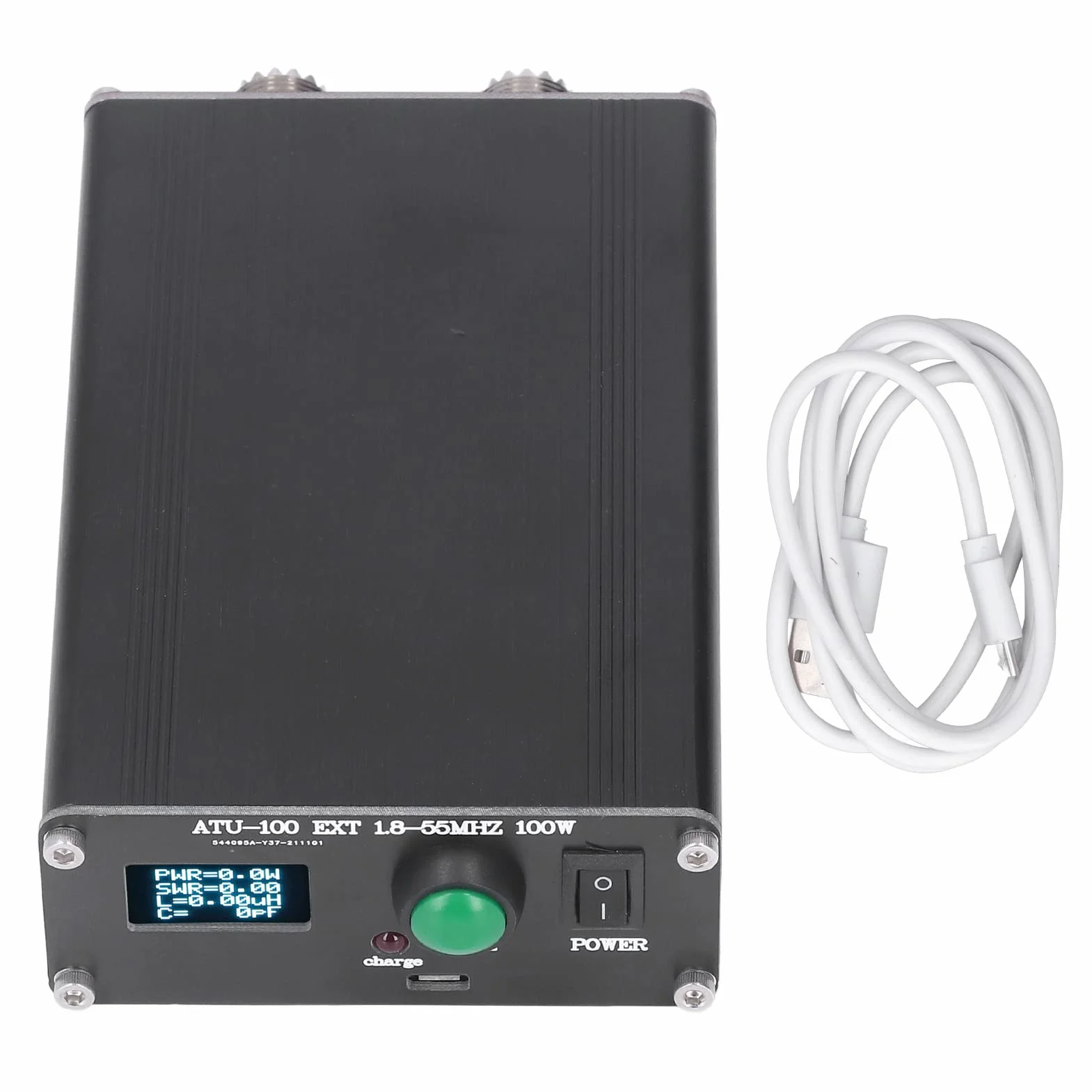 KIMISS Sintonizzatore Antenna Automatico Mini 1.8~55MHz con Display 0.96IN e Custodia, Perfetto per Radioamatatori e Appassionati di Elettronica