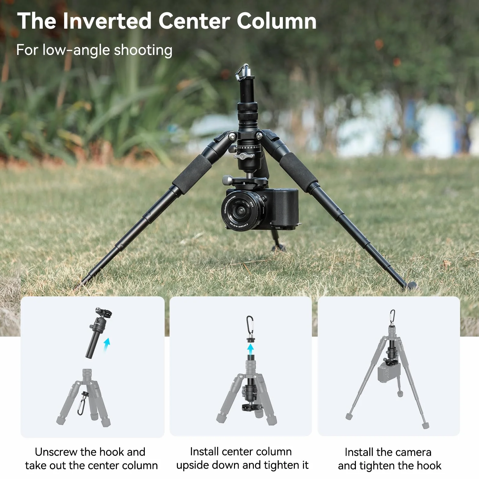 SMALLRIG Mini Treppiede in Alluminio da 20 pollici/ 52 cm, Treppiede da Tavolo con Testa a Sfera a 360°, Treppiede da Tavolo Compatto per Videocamera DSLR, Carico Fino a 13 Libbre/6 kg - 4289