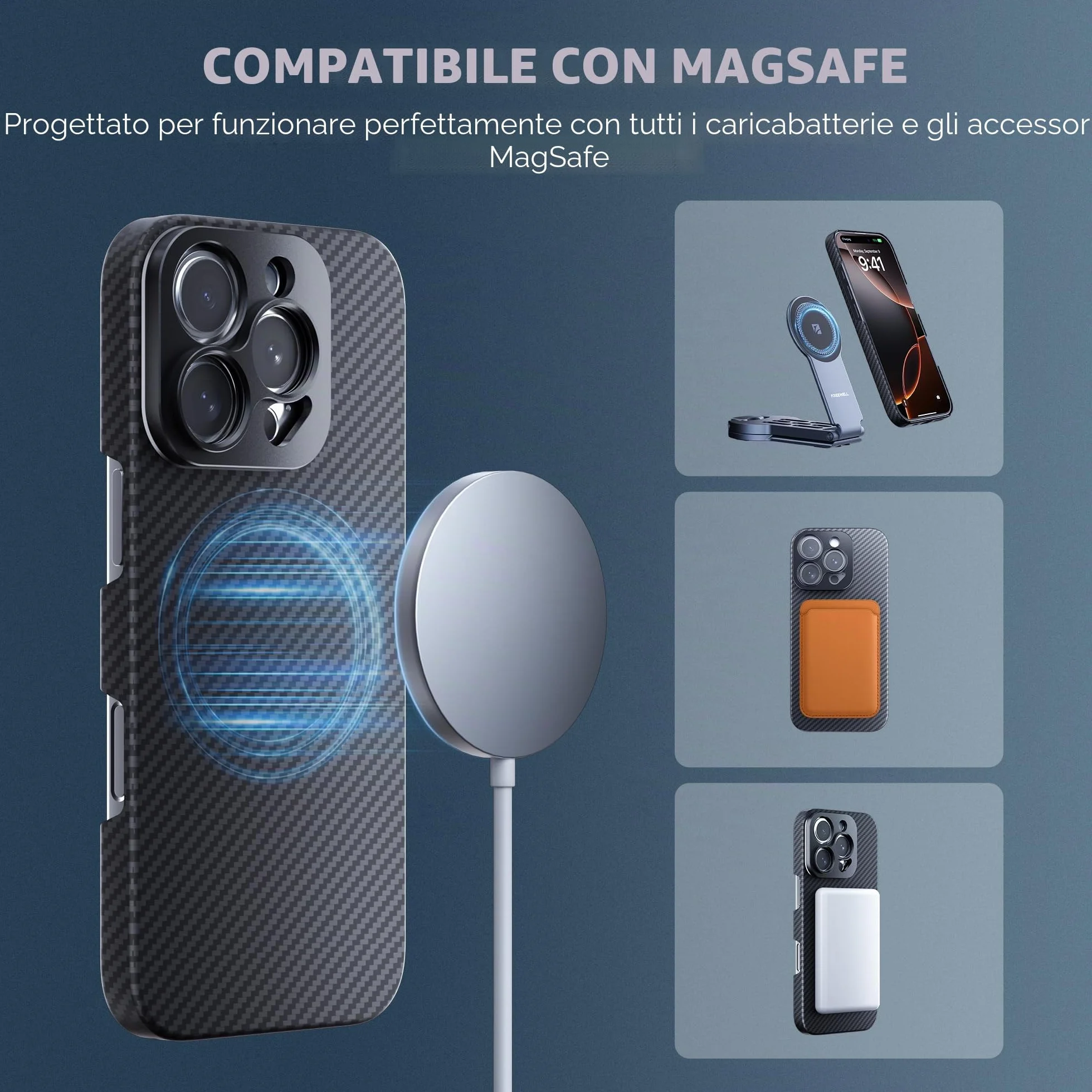 FREEWELL Custodia Pro Filmmaker per iPhone 16 Pro - Filtri magnetici e supporto obiettivo da 17 mm nero