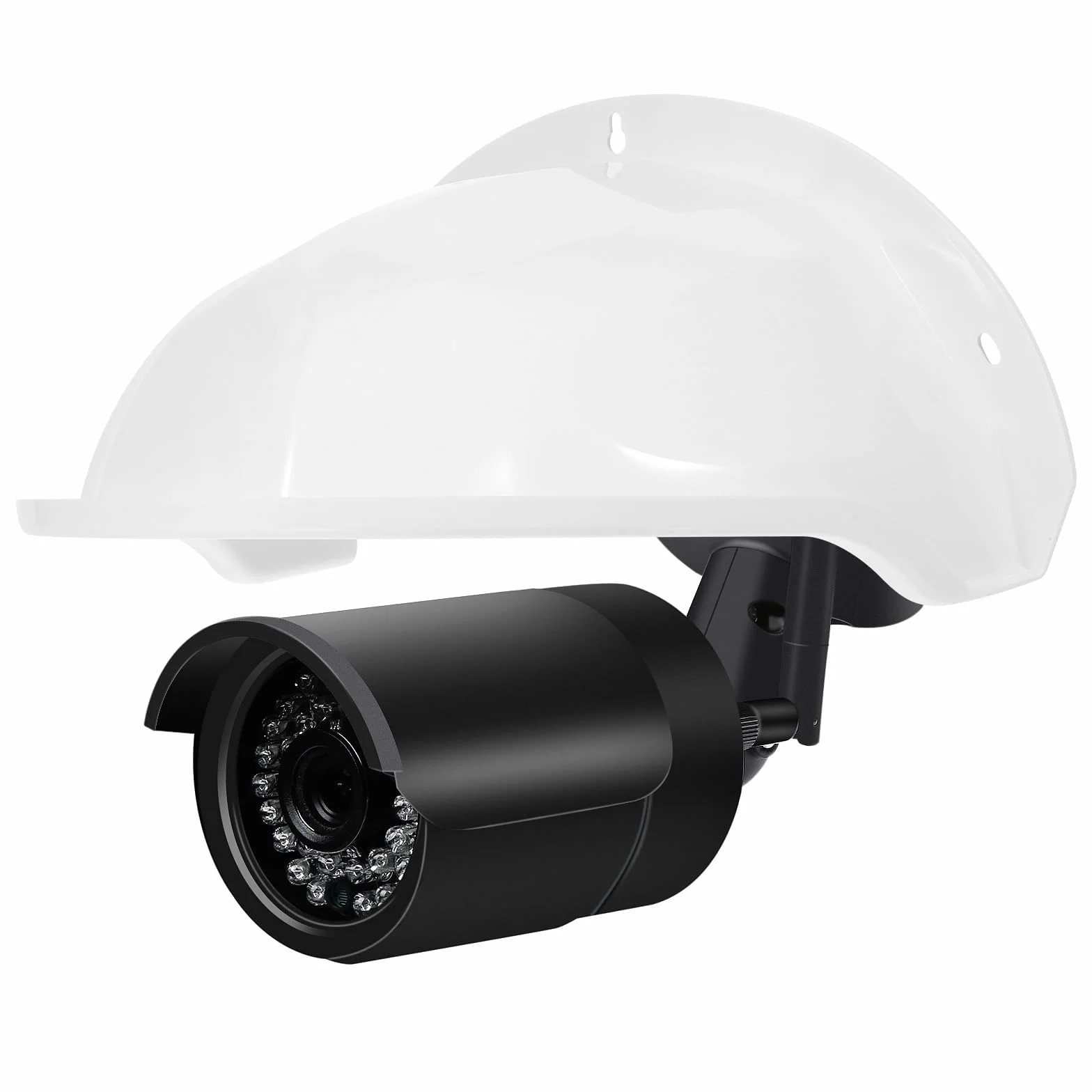 PRETYZOOM 2 Pezzi Copertura Antipioggia Per Telecamera Di Sicurezza Esterna, 29x21 cm Protezione Tettuccio in Abs Per Telecamera E Dome, Resistente Ai Raggi Uv Impermeabile
