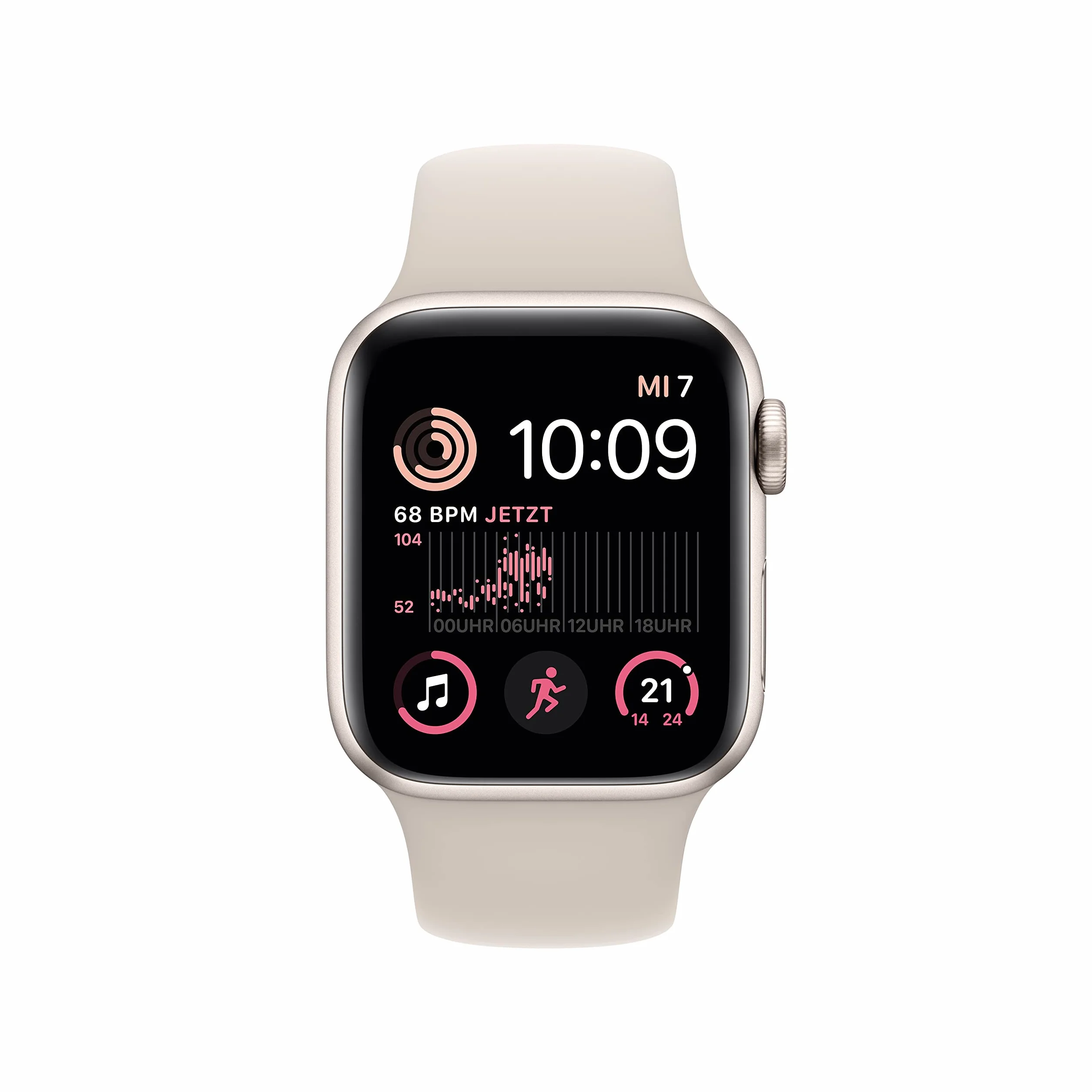 Apple Watch SE (2a generazione) (GPS + cellulare, 40 mm) - Custodia in alluminio Polarstern con cinturino sportivo Polarstern - Normale (Ricondizionato)