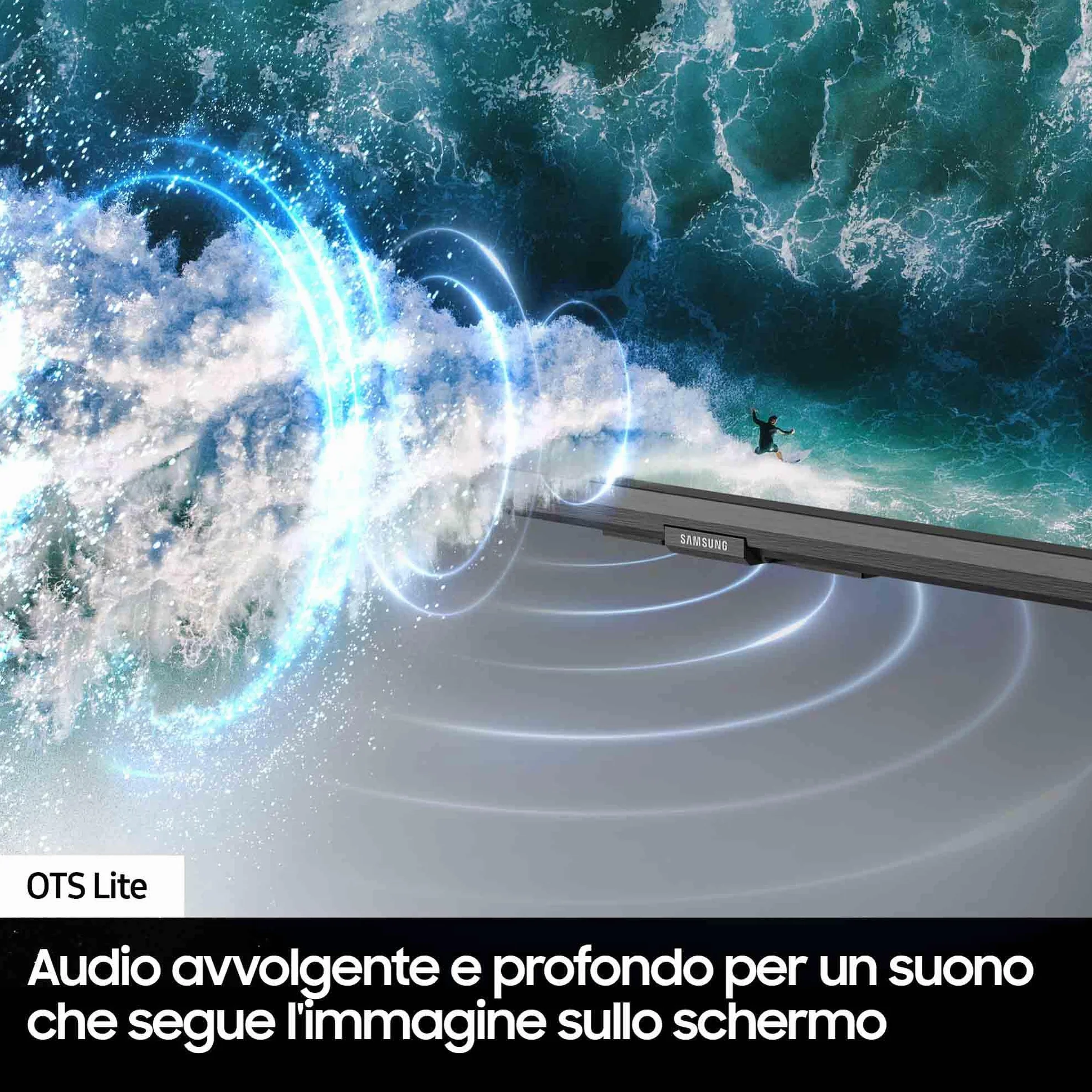Samsung Smart TV 43" UE43DU7170UXZT Crystal 4K UHD Slim Look DVB-T2 Q-Symphony OTS Lite Bixby Alexa Google Assistant Black