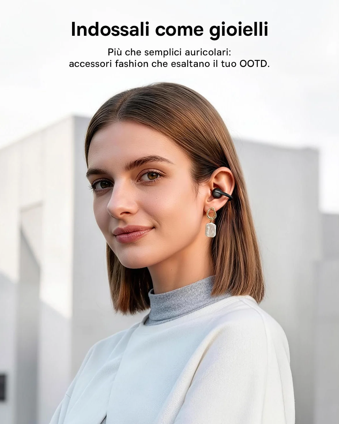 Baseus MC2 Air Cuffie Open-Ear, Auricolari a Clip con CloudComfort, SuperBass 2.0, Bluetooth 6.0, 4 Microfoni con IA per chiamate nitide, 40 h di autonomia, IP67, leggeri 4,9 g