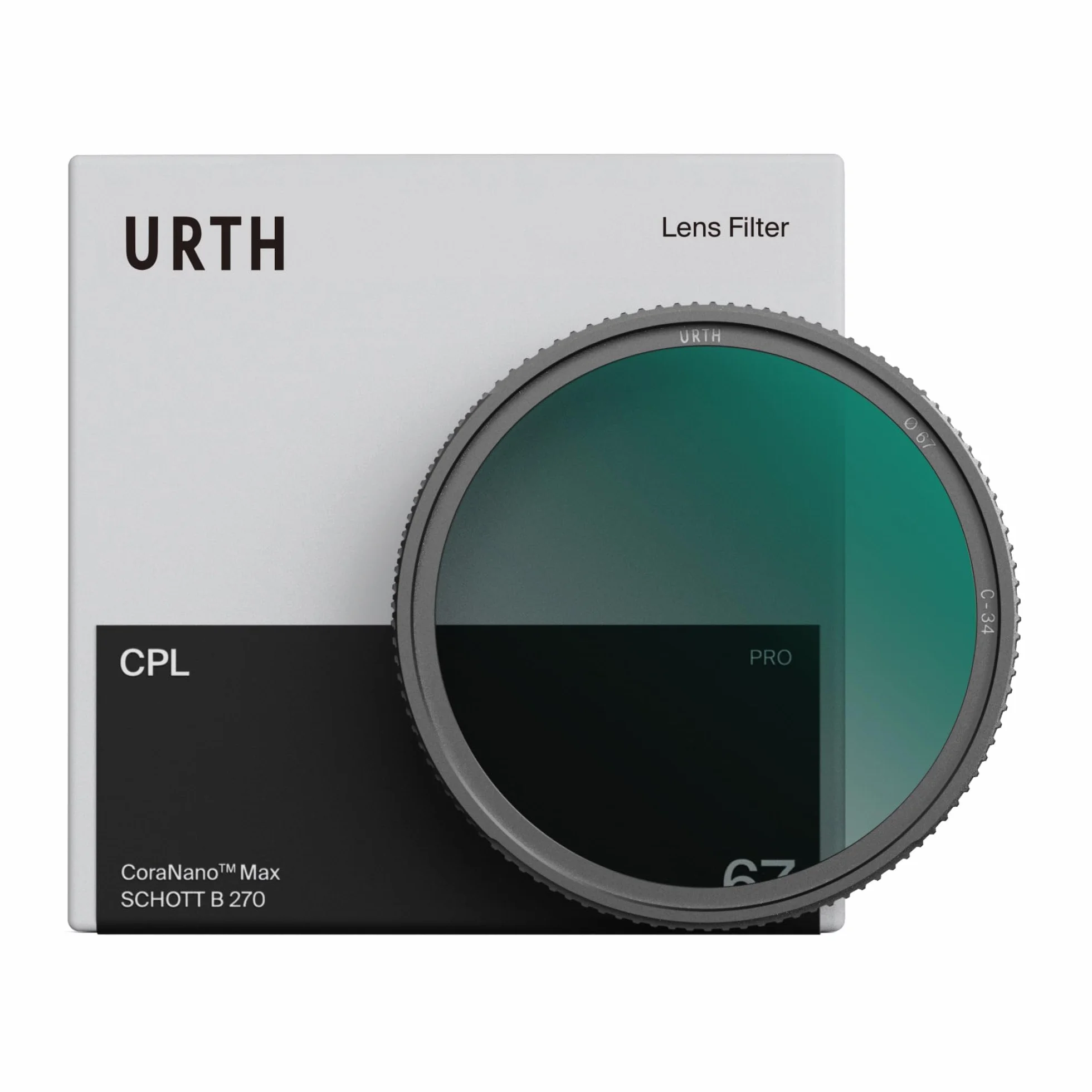 Urth 77 mm Filtro Polarizzatore Circolare (CPL) (Pro) – 34 Strati di Nano-Rivestimento, Vetro Ottico HD per una Chiarezza d'Immagine Superiore, Polarizzazione Professionale Ultra-sottile