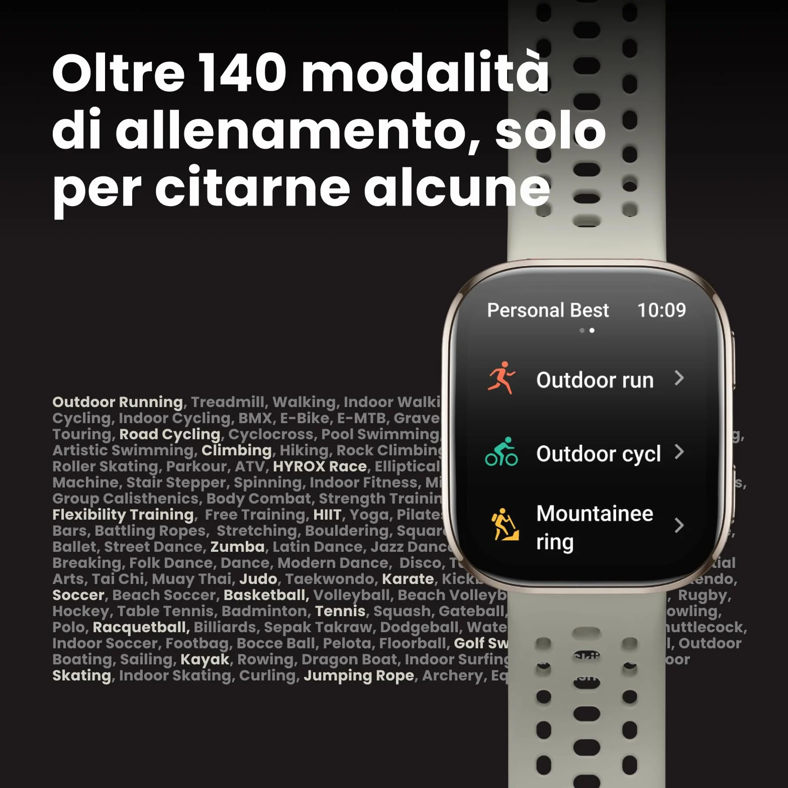Amazfit Bip 6 Smartwatch 46mm, Batteria 14 giorni, AMOLED 1,97", GPS Mappe, IA, Chiamate Bluetooth, Monitor Salute Sonno, 140+ Sport, Fitness, Impermeabile 5ATM, Nero