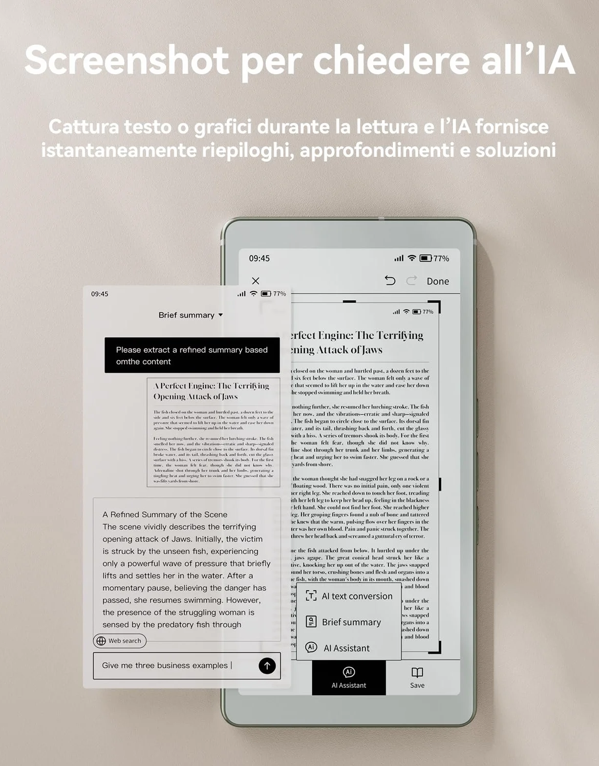 VIWOODS 6,13’’ Carta 1300 AiPaper Reader con connettività 4G, dispositivo eReader E Ink ultra-sottile e leggero, con integrazione AI, 300 PPI, luce frontale regolabile, 128 GB di memoria