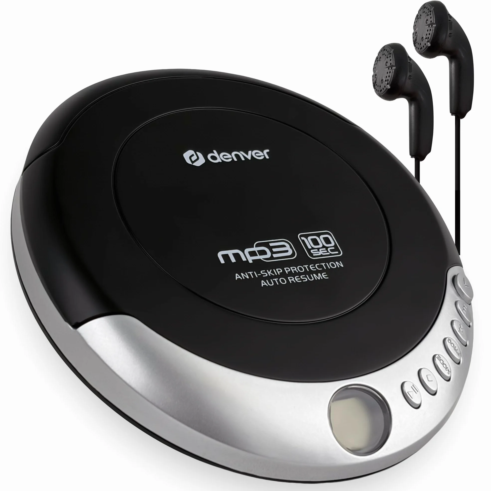 Denver DMP-391 Lettore CD Portatile Walkman Anti-Shock Bassi