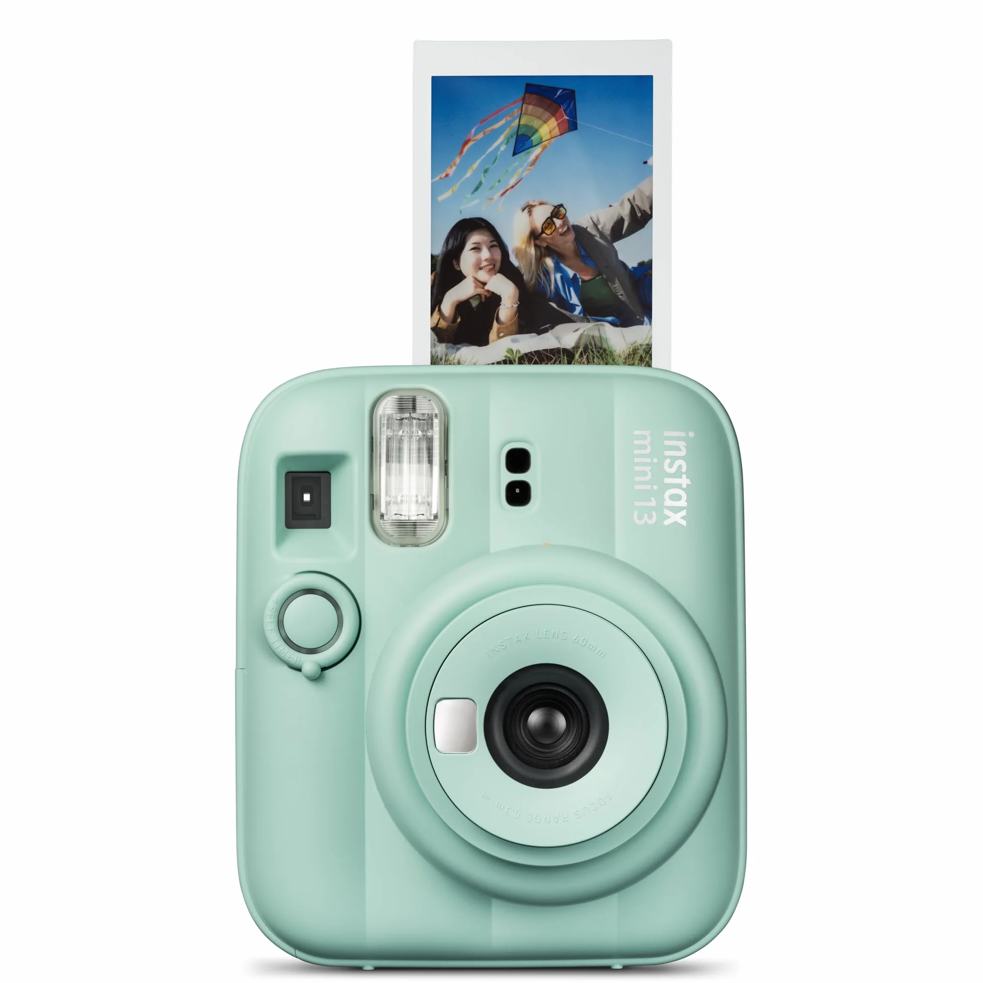 instax mini 13 fotocamera istantanea con flash integrato, specchio selfie, modalità close-up, autoscatto, Lagoon Green
