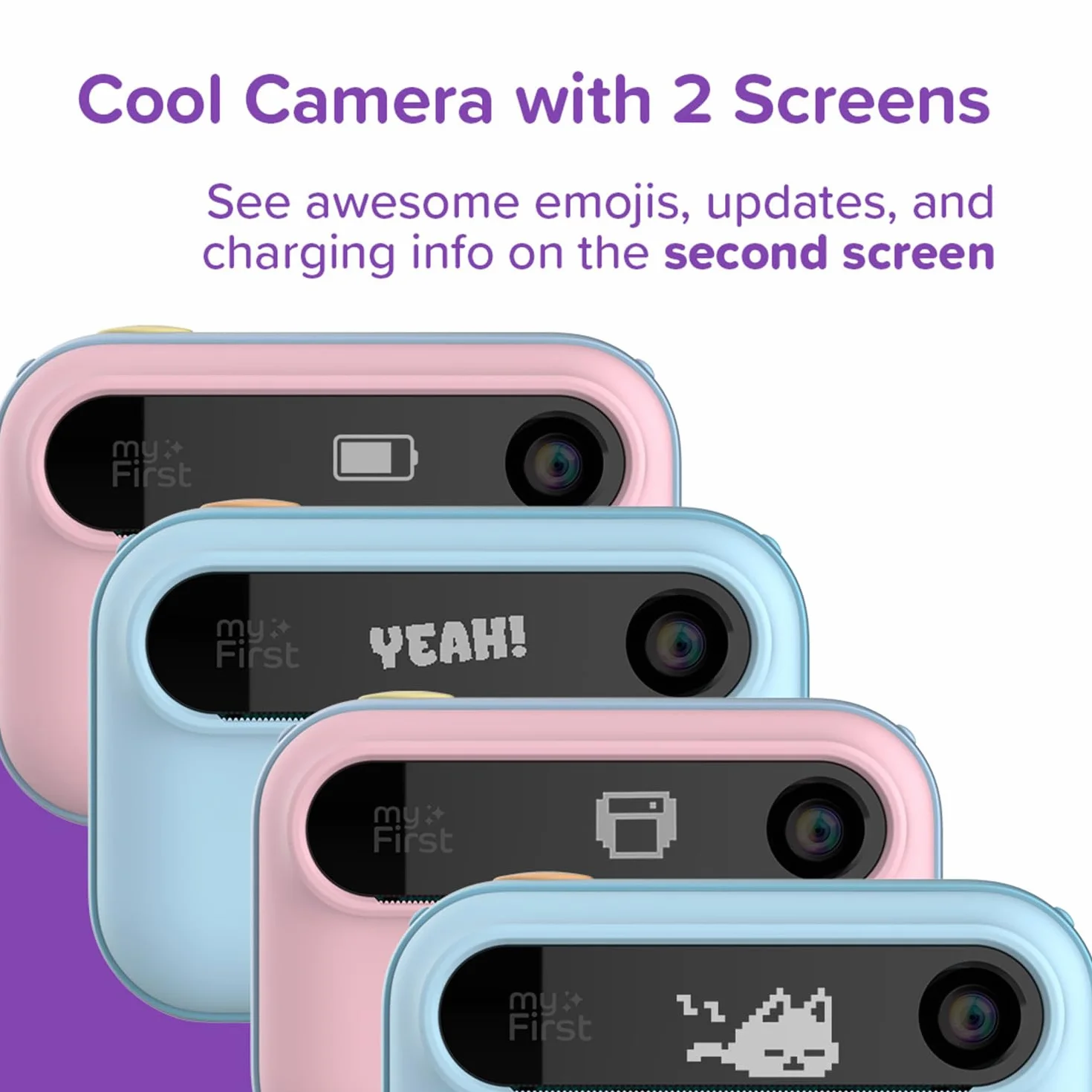 myFirst Camera Insta 20, Fotocamera Digitale a Stampa Istantanea per Bambini con Foto da 16MP, 1080p, Obiettivo Selfie, Stampa Illimitata, Scheda di Memoria fino a 32 GB Non Inclusa, Blu