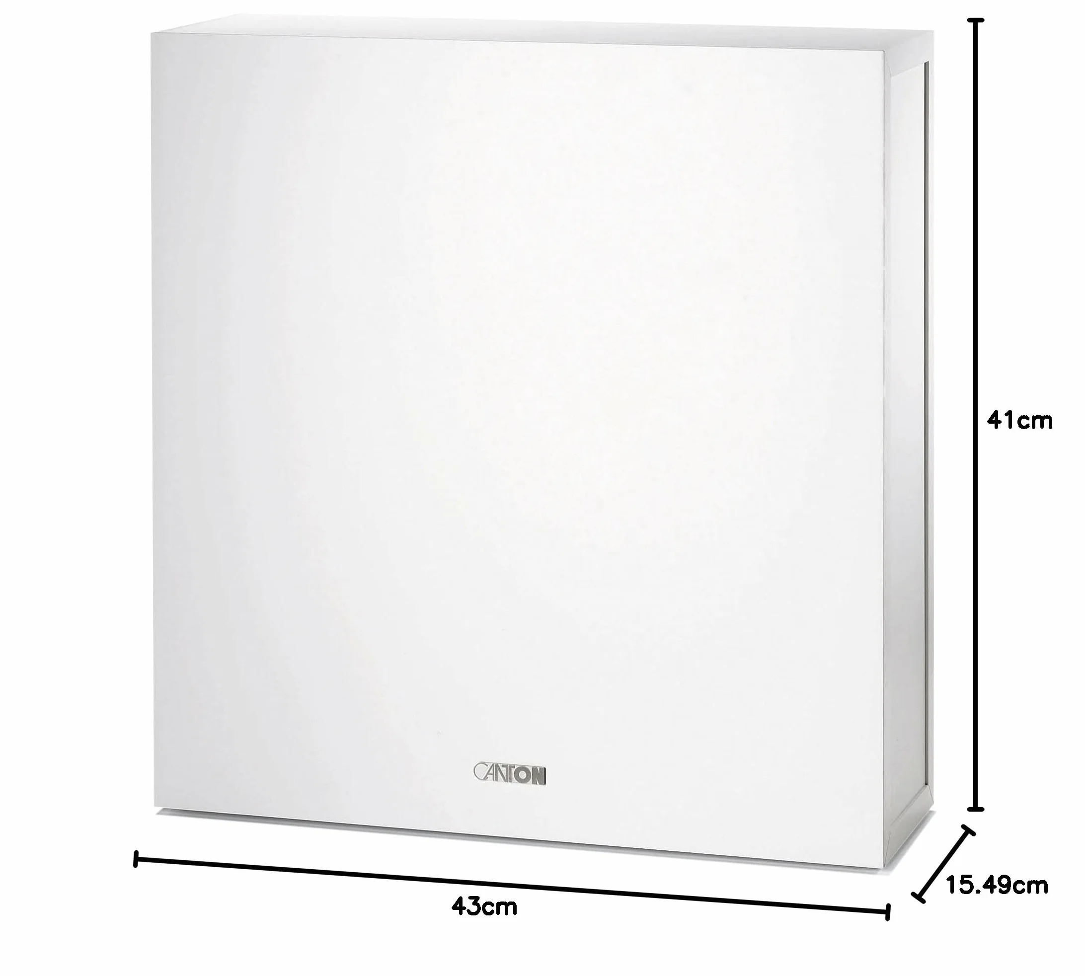 Canton ASF 75 SC Bass-Reflex Subwoofer attivo (60/120 Watt), colore: Bianco