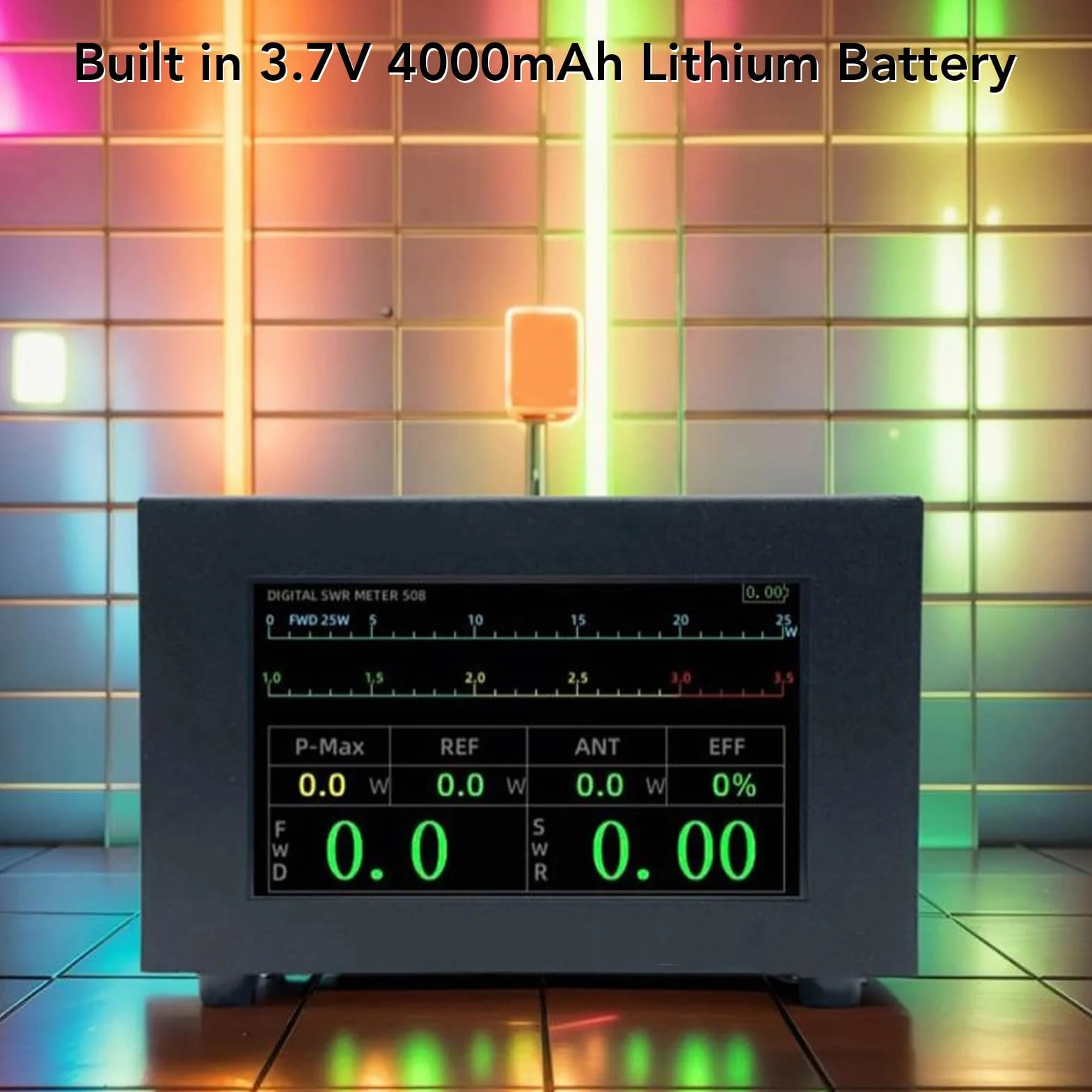 Misuratore SWR Digitale Wattmetro, Misuratore di Onde Stazionarie 1.8‑54MHz 200W con Allarme, Touch Screen IPS, Misuratore di Potenza a Onde Corte per Radio Bidirezionali,