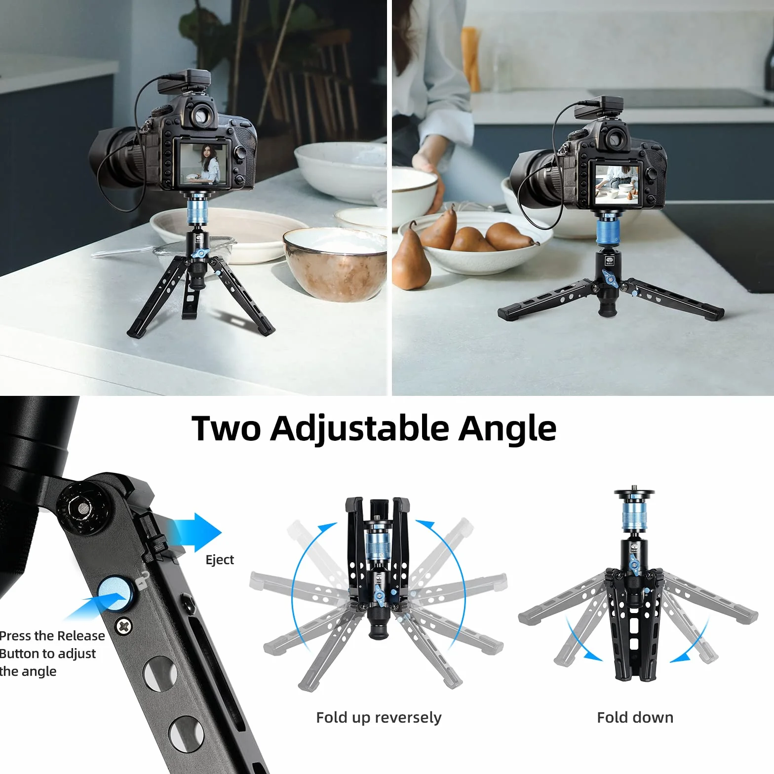 SIRUI AM-404FL Monopiede Video, 190cm Monopiede Fotografico Professionale con Base, Portatile Monopiedes da Viaggio in Alluminio a 4-Sezioni per Fotocamera Reflex, Videocamera, Carico Massimo 12KG