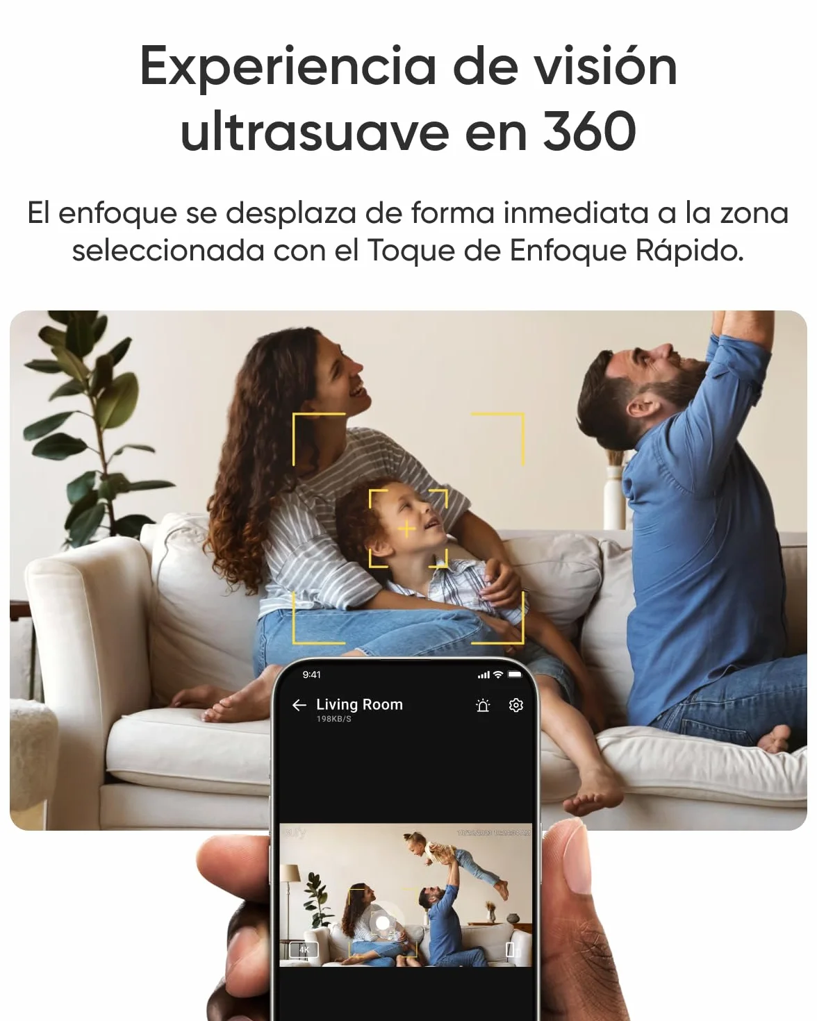 eufy Security Indoor Cam E30, telecamera wifi interno 4K UHD, Rotazione Pan-Tilt a 360°, Visione Notturna a Colori, Rilevamento AI, Tracciamento Automatico di Persone/Animali (ricondizionato)