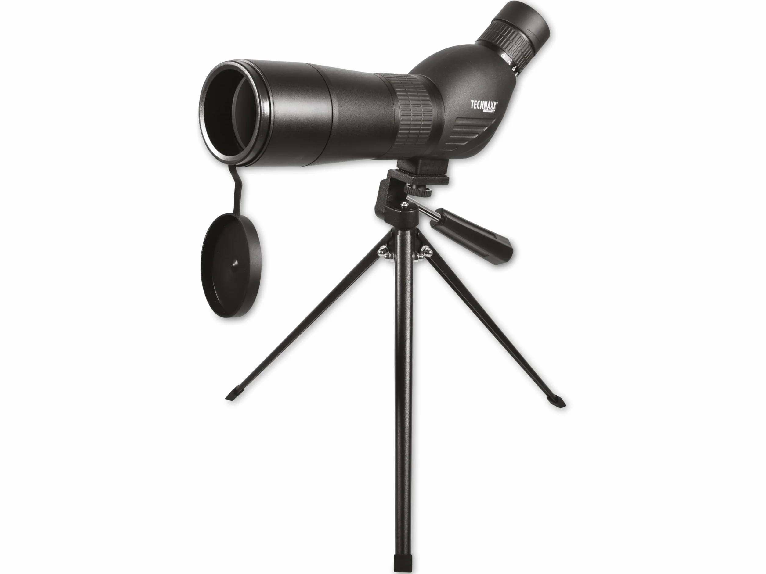 Technaxx Cannocchiale 20-60x60 con Treppiede per Birdwatching Caccia Tiro Sportivo – Telescopio Zoom con Obiettivo 60mm Prisma BK7 Lenti Trattate Borsa da Trasporto Outdoor Natura Viaggio TX-180