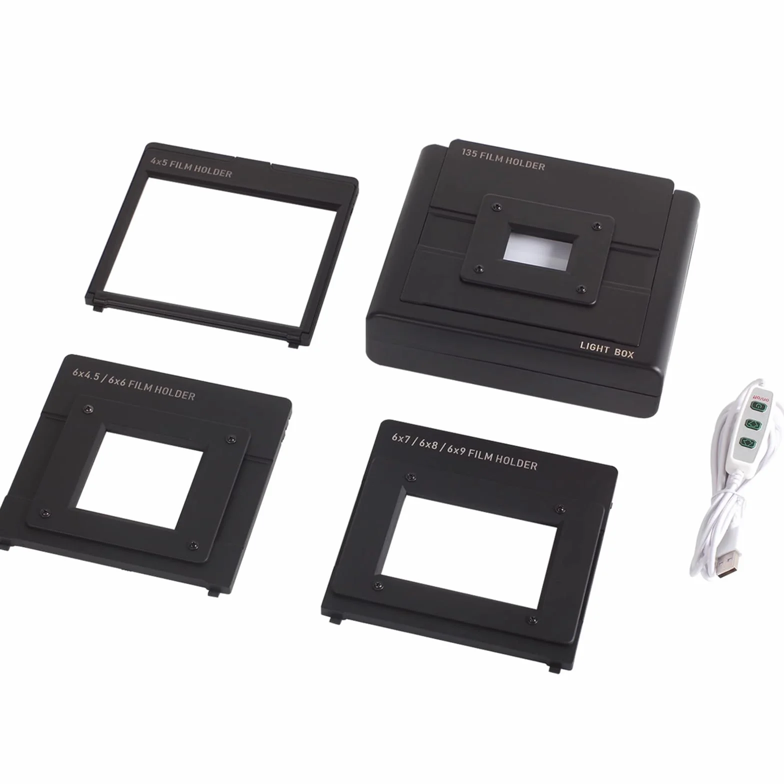 Scanner per Pellicole Mobile, Diapositive E Copia di Negativi, Visualizzazione con Illuminazione a LED - Dimmerabile, con Supporto per Pellicole da 135, 120, 4x5