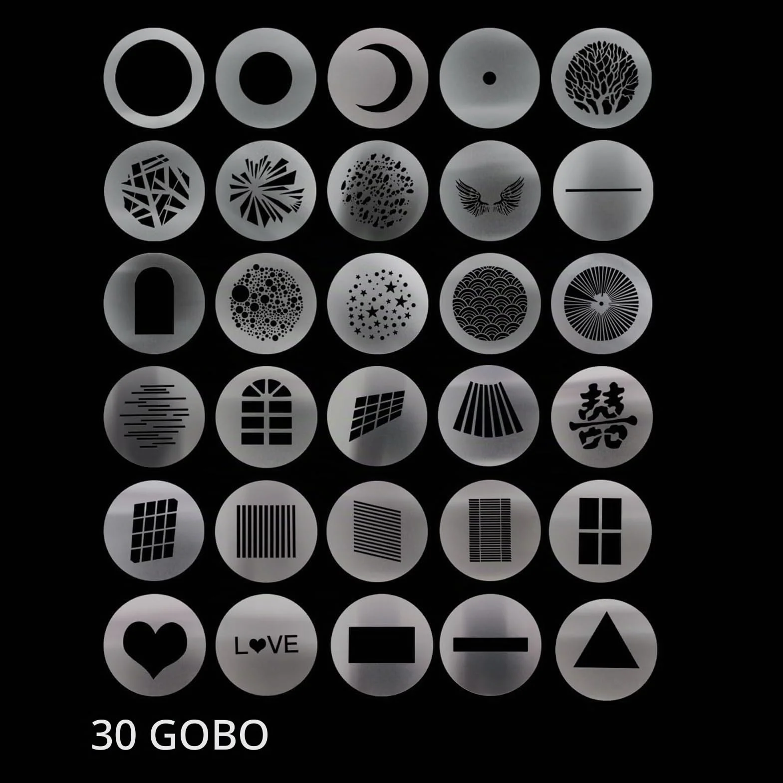Proiettore Gobo con Snoot Spotlight con Attacco Bowens - Compatibile con Aputure Amaran 60d, Amaran 100X/D 200D/X, 150c/300c, 600x Pro, Storm 400x, Godox SL60, ecc. 5 Filtri Colorati, 30 Gobo