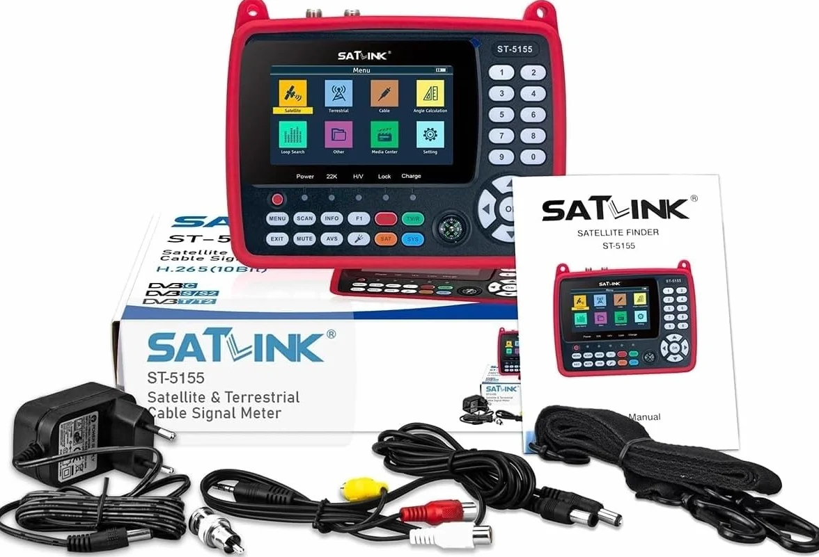 Satlink ST-5155 H.265 (10 bit) DVB-S/S2/T/T2/C Combo Misuratore