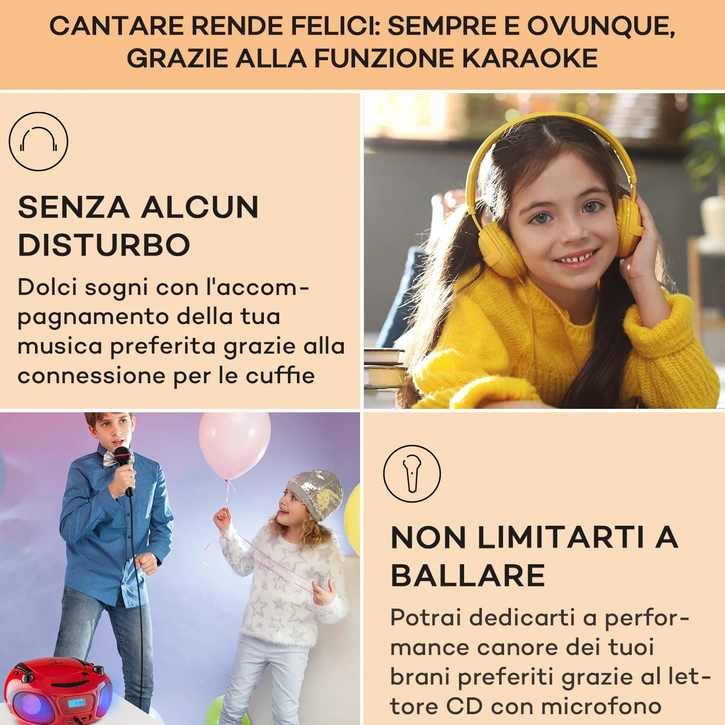 Auna Portatile Bluetooth con Lettore CD, Boombox 3W, Radio FM Stereo, AUX, Display a LED, USB, Bluetooth 5.0, MP3, Ricaricabile Vintage
