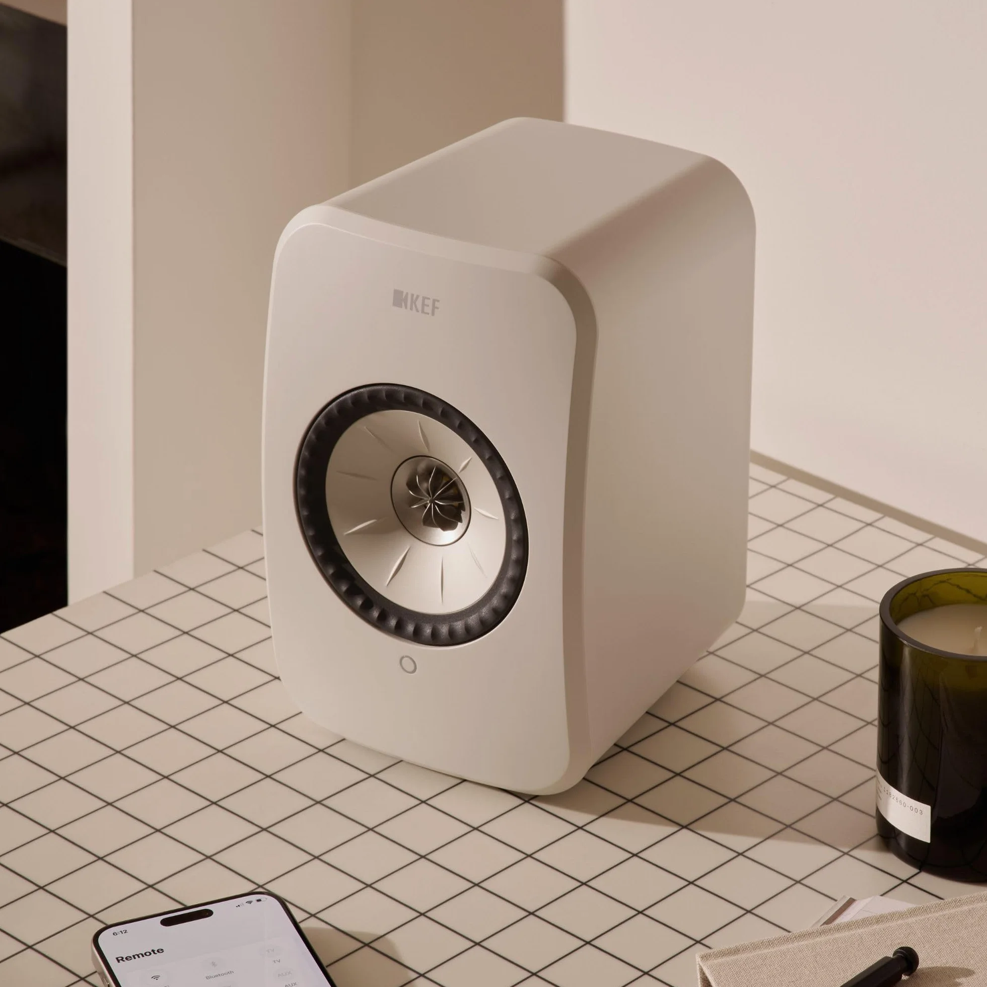 KEF LSX II LT Diffusori attivi wireless, Stone White, HDMI ARC, Bluetooth, AirPlay 2