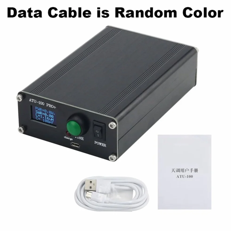 Sintonizzatore D'Antenna Automatico ATU-100 PRO+ 1.8-55Mhz 0.96 Pollici Ricaricabile ABS