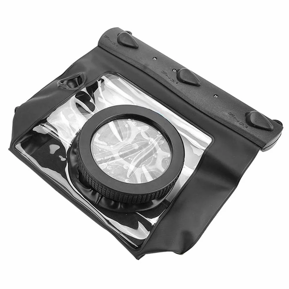 Sxhlseller Custodia da Immersione Subacquea Impermeabile Universale Portatile 20M per Fotocamere DSLR (Nero)